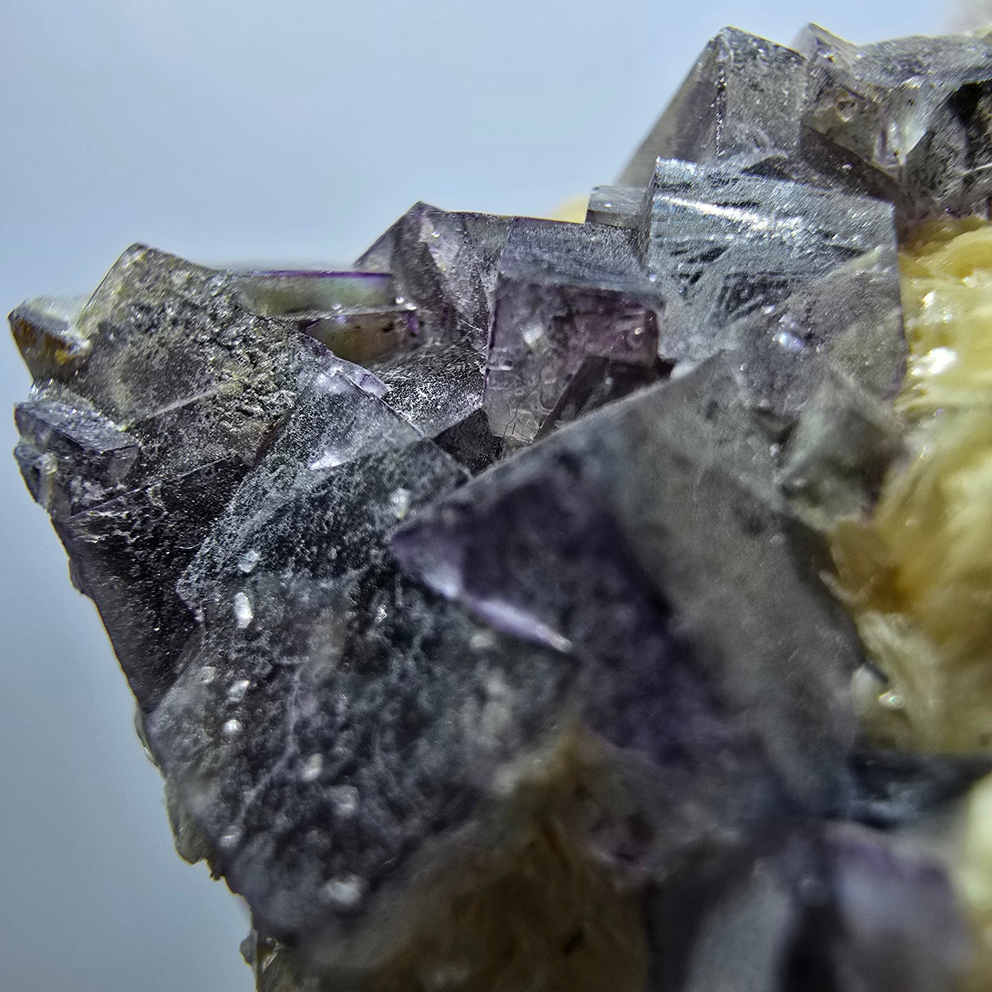 Colorful Phantom Fluorite Cubes Schorl Tourmaline Muscovite Erongo, Namibia 53*45*21mm