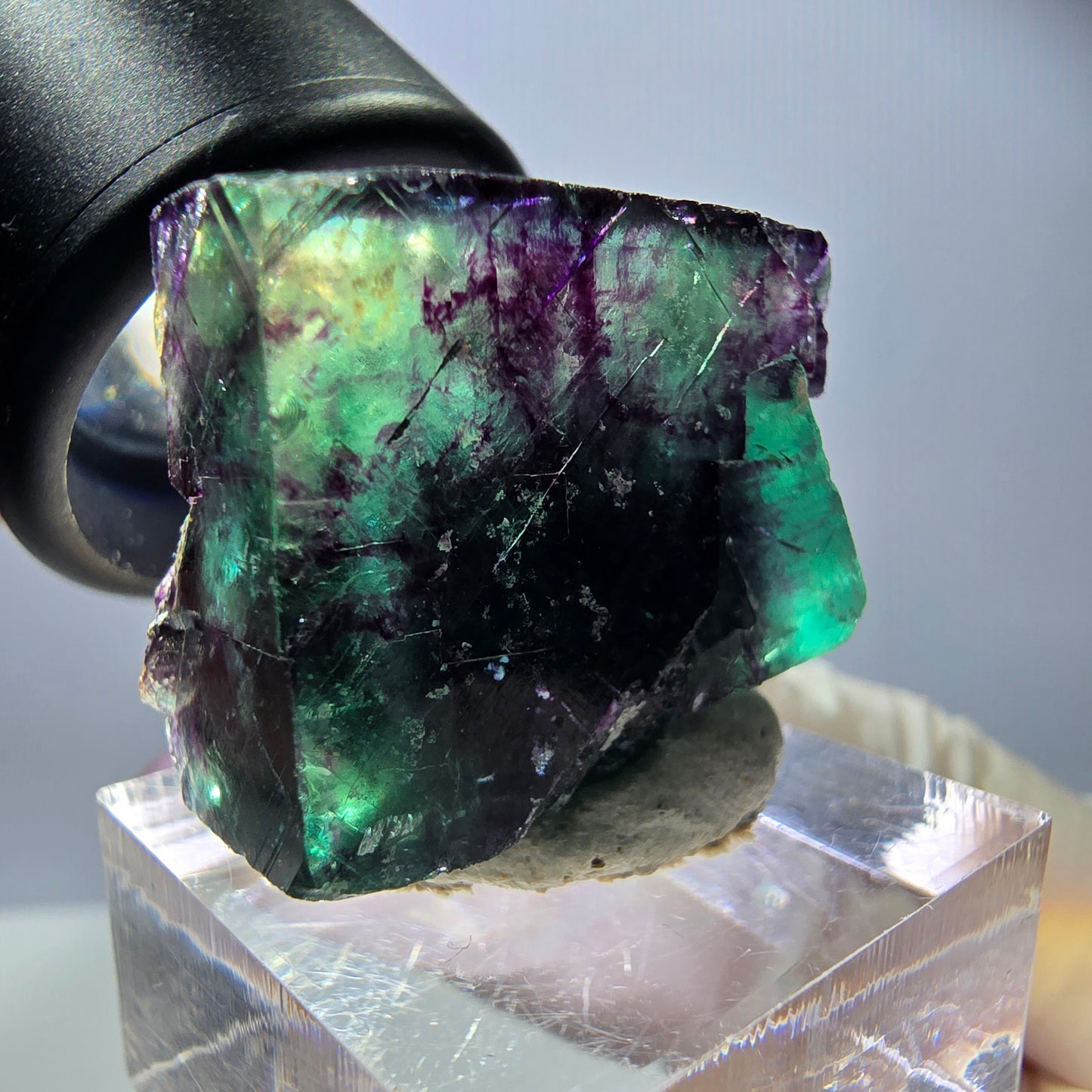 Rare Fluorite Cube Specimen, green purple Okorusu, Namibia 30*22*16mm