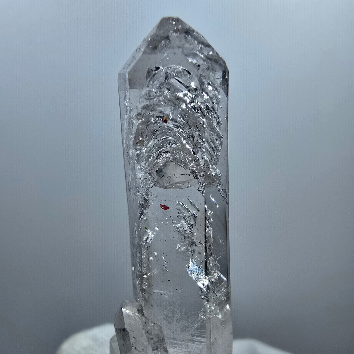 Quartz fumé lémurien Enhydro sur matrice Valentine Pocket Goboboseb Namibie 58 x 23 x 15 mm