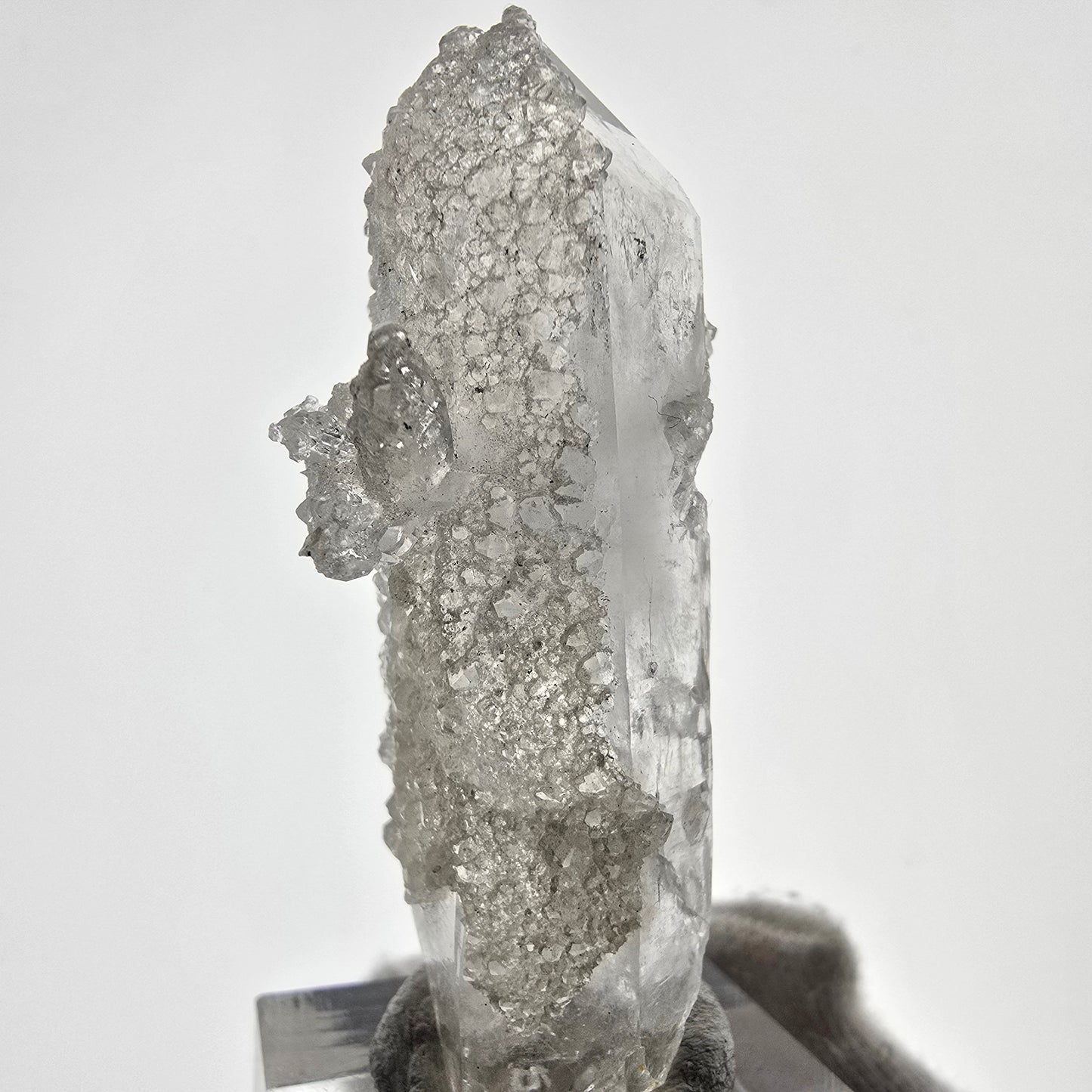 Phantom Smoky Quartz Point with Analcime Streep Mine, Goboboseb, Namibia 55*22*21mm