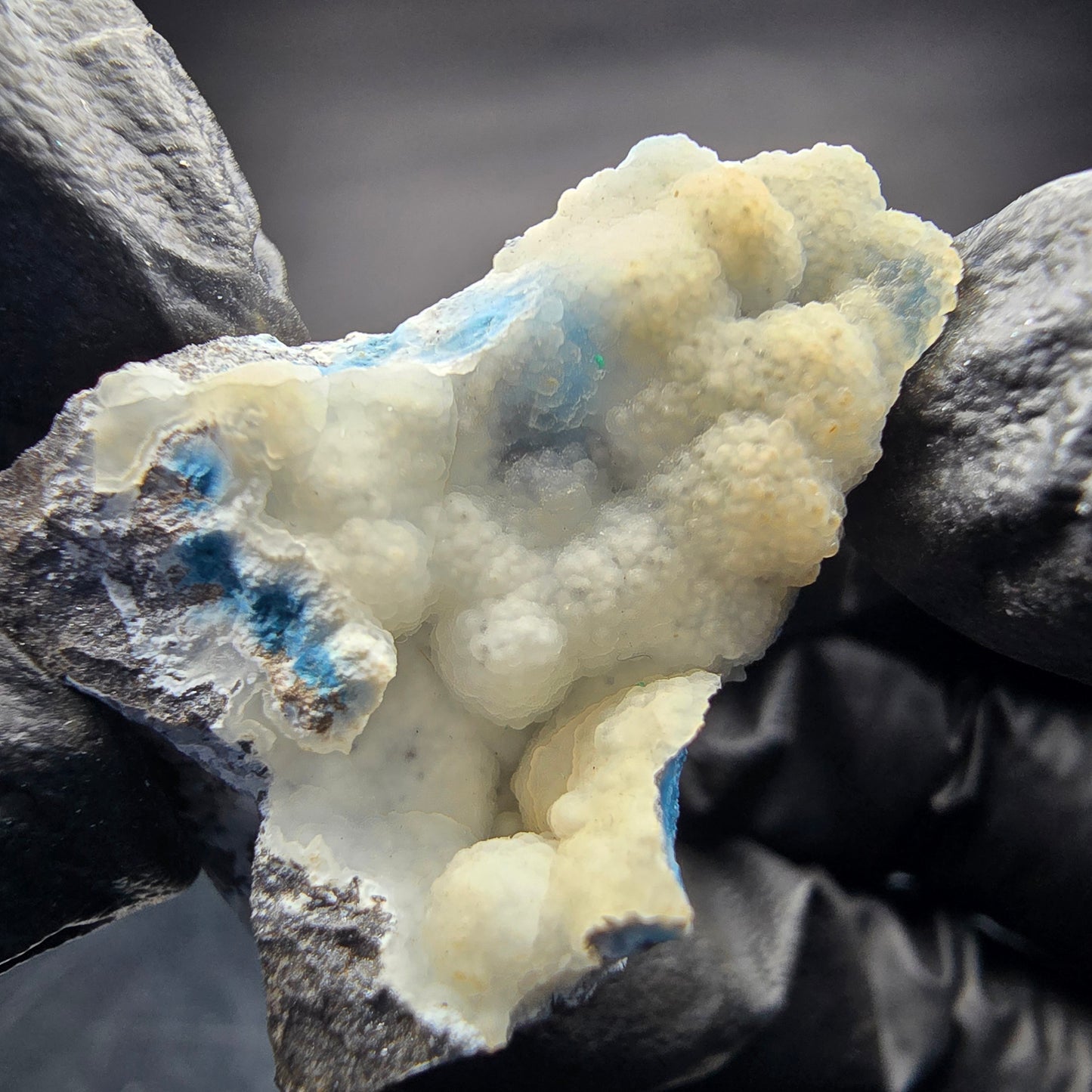 Rare Shattuckite specimen blue, sphere crystals Kaokoveld, Namibia 36*28*23mm