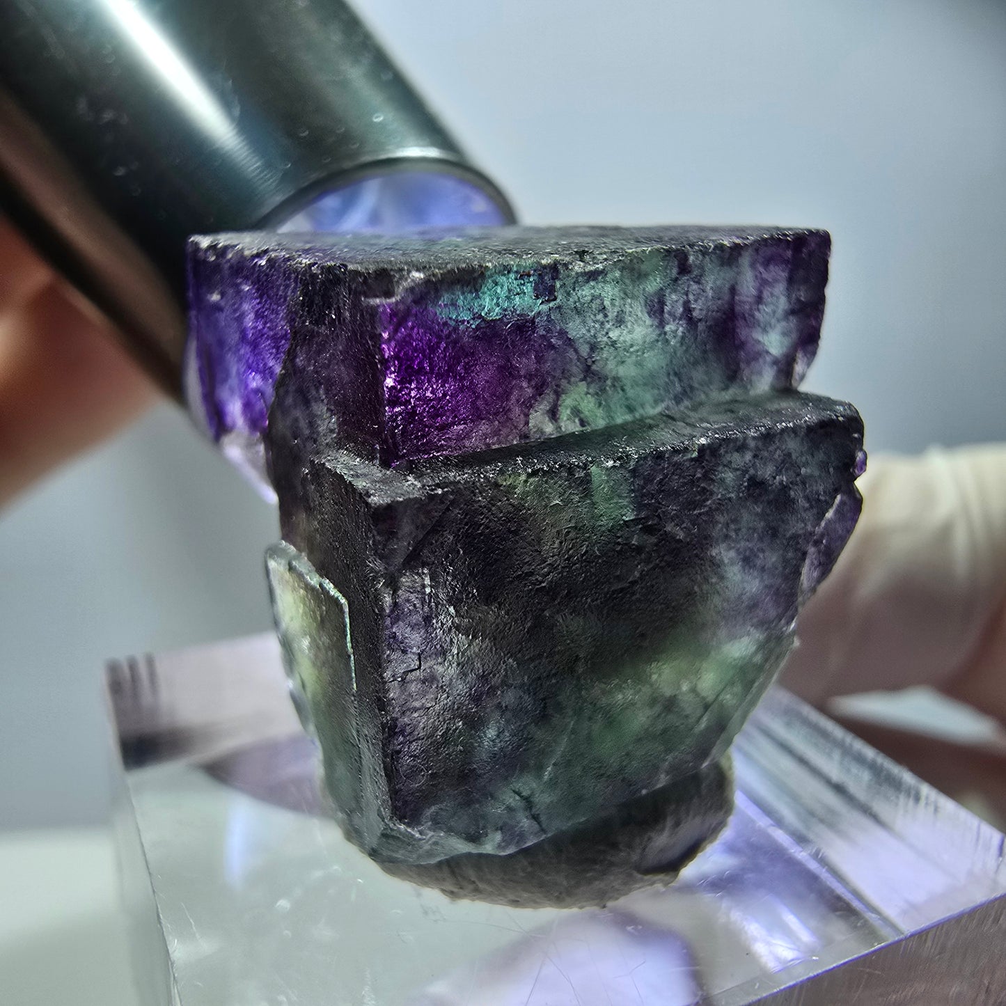 Rare Fluorite Cube Specimen, green purple Okorusu, Namibia 20*19*18mm