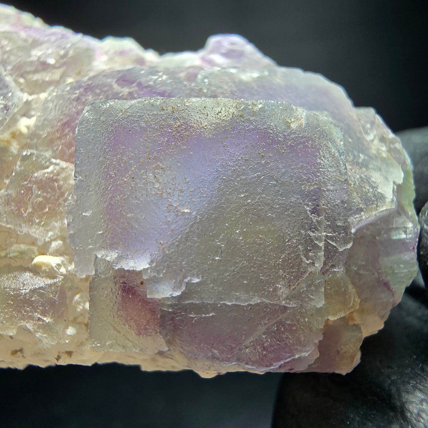 Cube de fluorite fantôme vert violet, spécimen de quartz Omehane, namibie 50*32*24mm