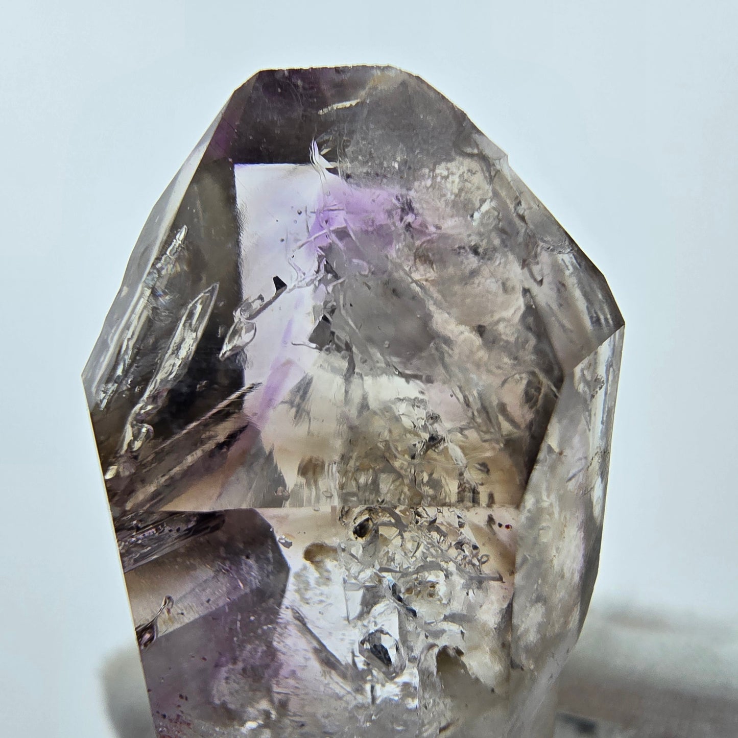 Sceptre d'améthyste fantôme Enhydro 2x Bubble Goboboseb, Namibie 38*20*16mm Collection