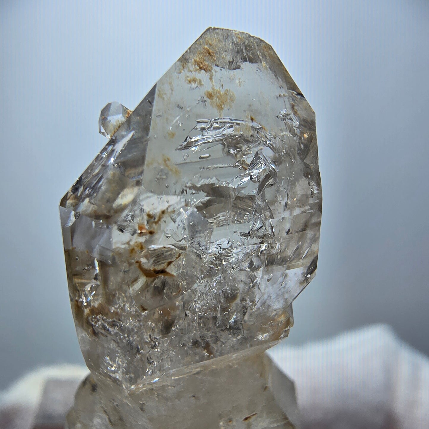 Enhydro Phantom Smoky Quartz DT Scepter, 1x Bubble Goboboseb, Namibia 44*19*14mm