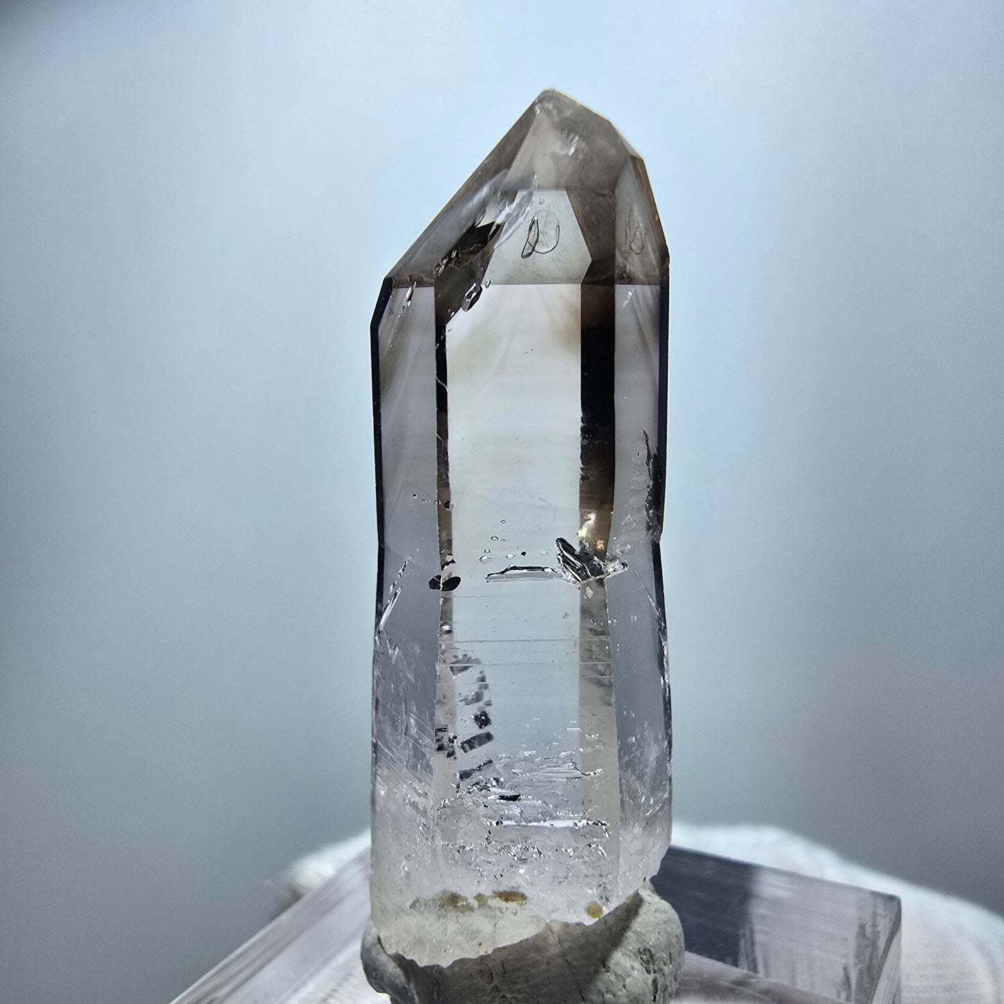 Klarer Phantom Rauchquarz Zepter Kristall Goboboseb, Namibia 38*14*12mm