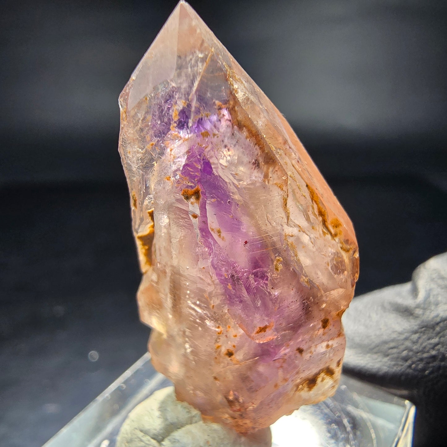 Seltene Phantom Amethyst Doppelender Zepter Brandberg, Namibia 38*18*13mm