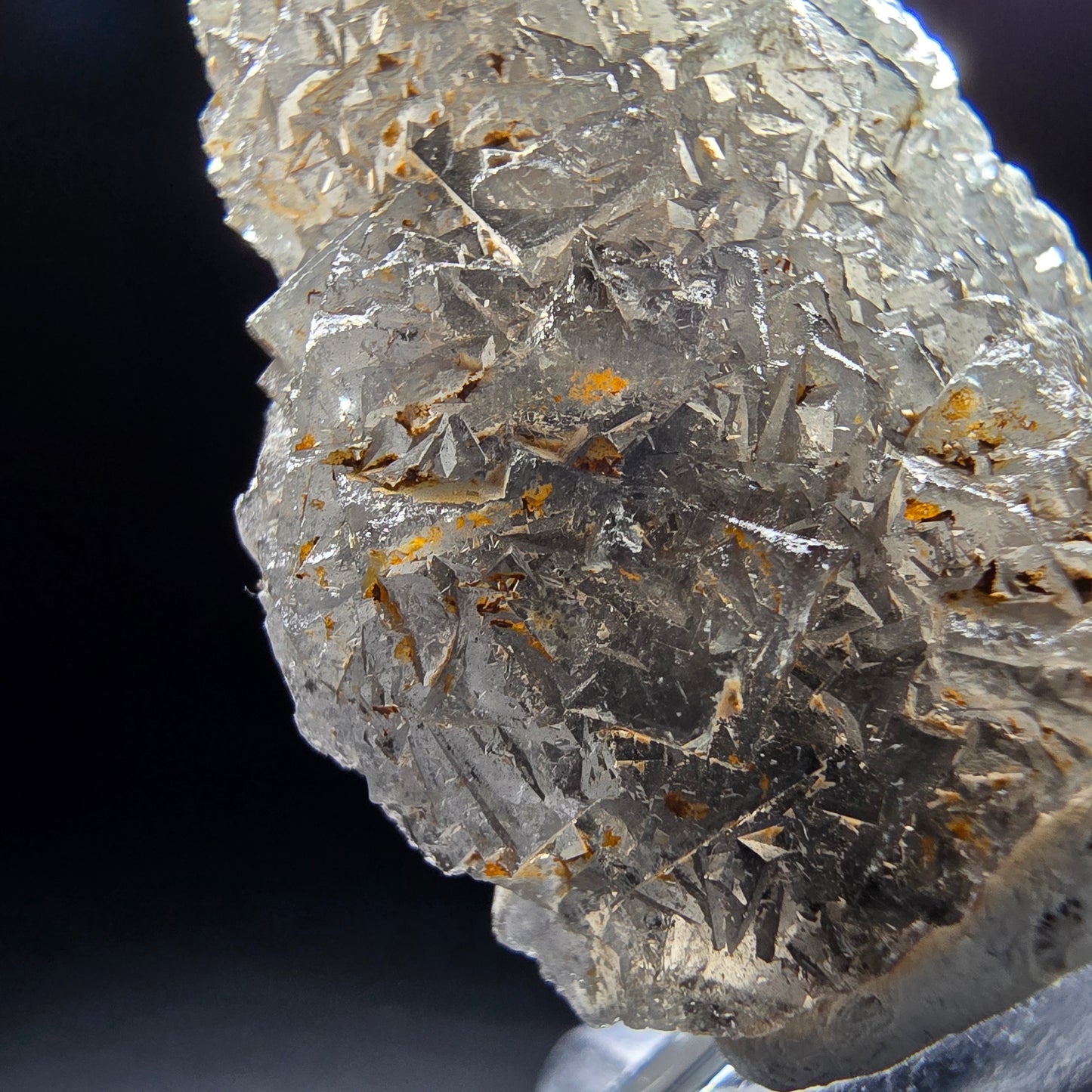 Cube de fluorite fantôme transparent de qualité violet Okorusu, Collection namibie 41*31*14mm