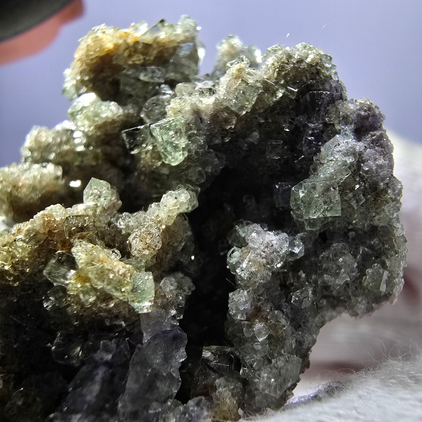 Rare spécimen de cube de fluorite fantôme, vert Okorusu, Namibie 53 x 35 x 23 mm