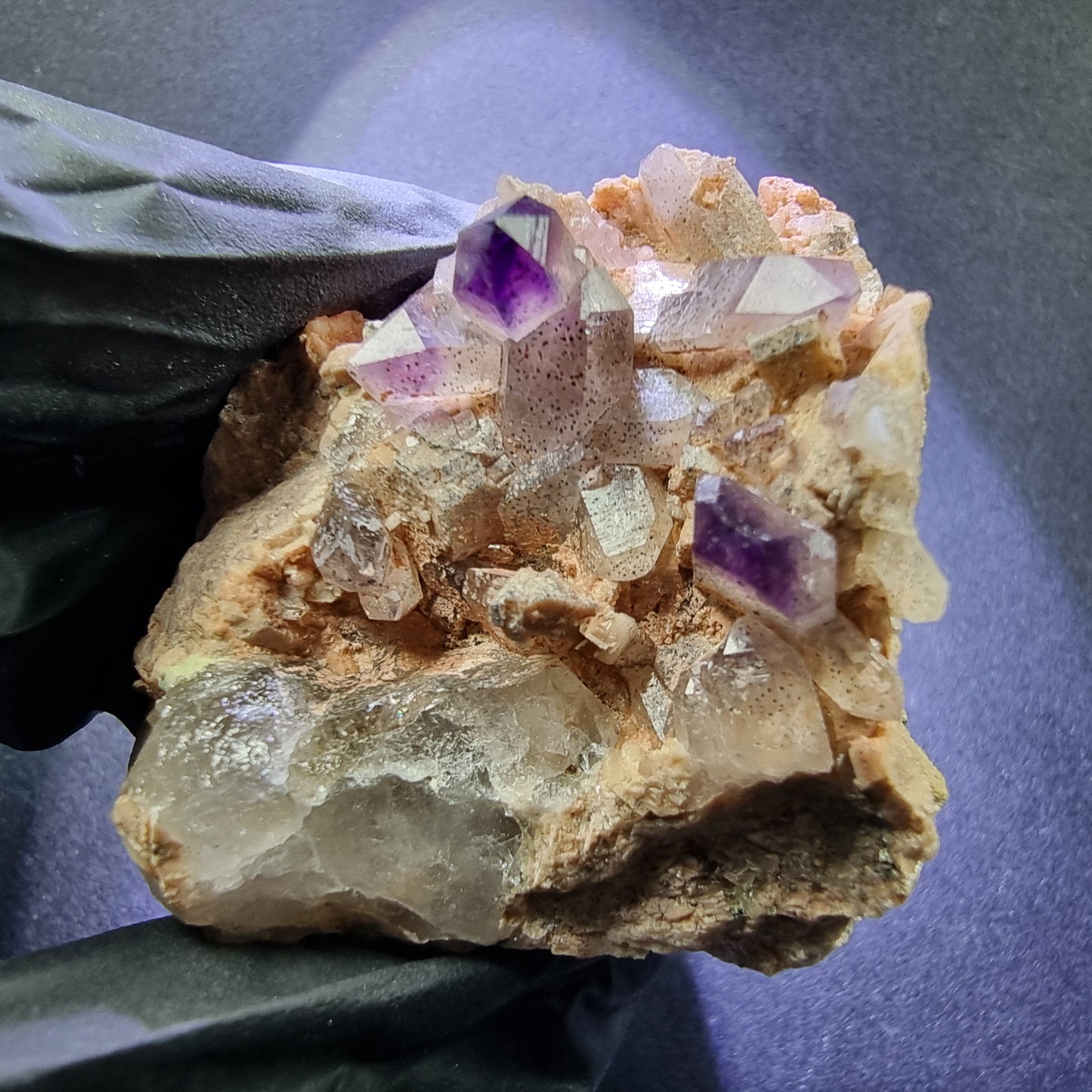 Seltene Brandberg Amethyst Stufe lila 44*42*27mm Brandberg, Namibia Sammlung