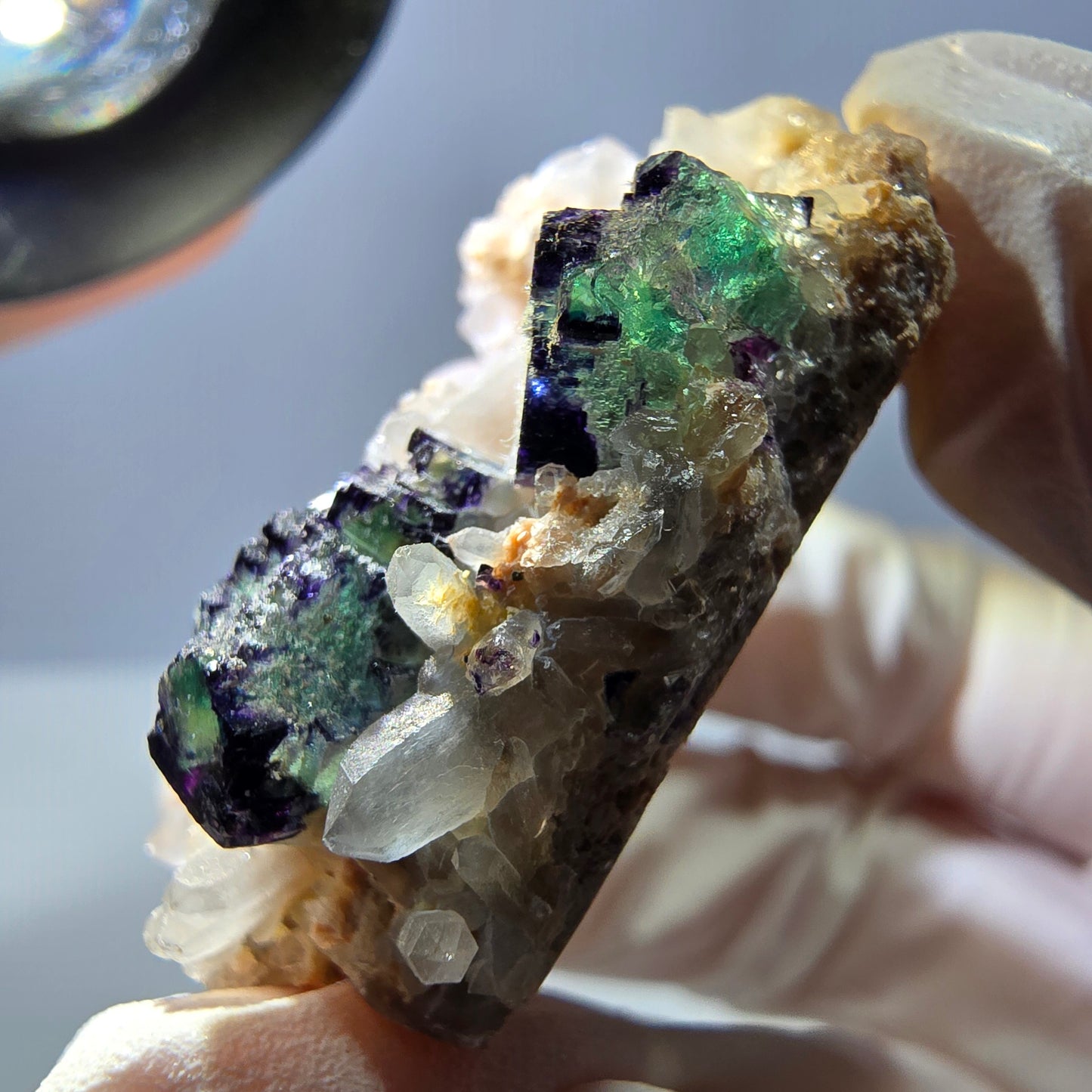 Cubes de fluorite fantôme transparente, spécimen de quartz, Okorusu zonal, Namibie, 48 x 39 x 17 mm