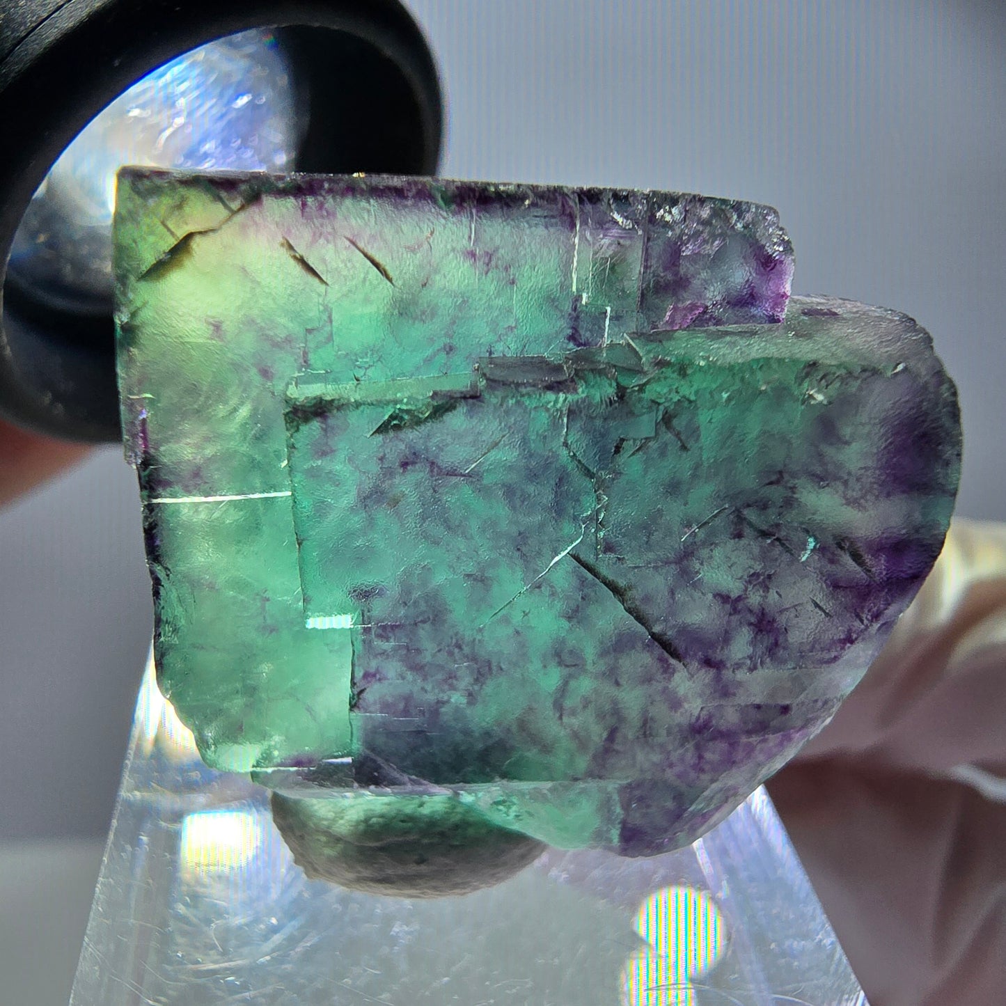 Rare Fluorite Cube Specimen, green purple Okorusu, Namibia 27*27*13mm
