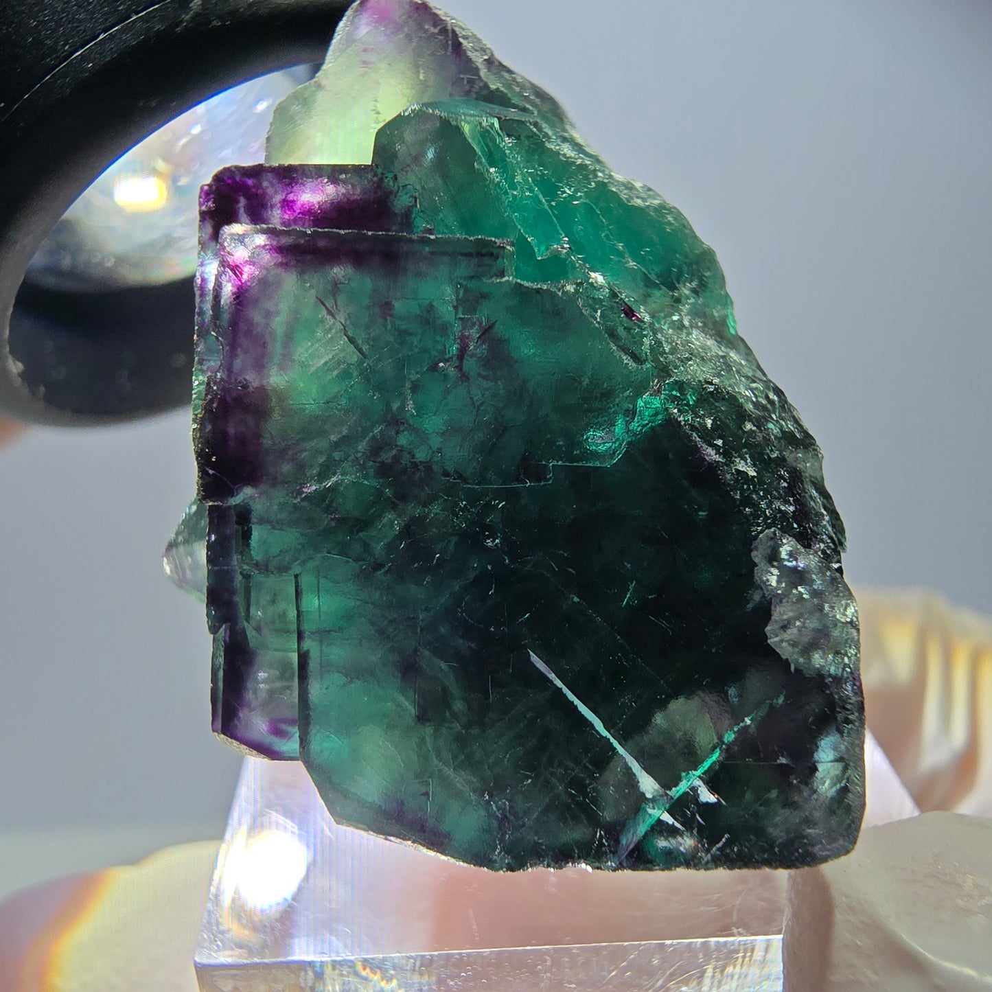 Rare Fluorite Cube Specimen, green purple Okorusu, Namibia 31*28*27mm