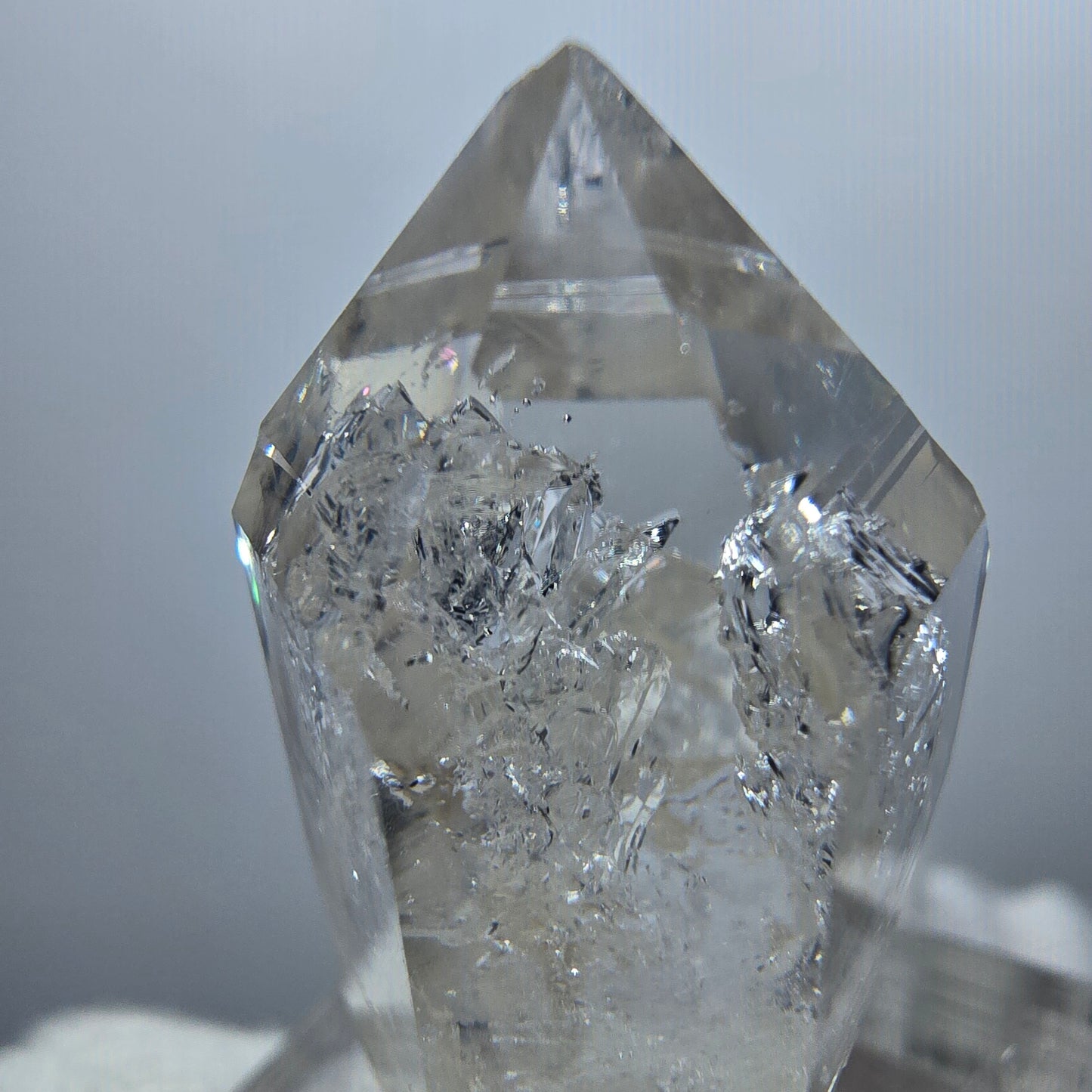 Enhydro Phantom Smoky Quartz Scepter, 1x Bubble Goboboseb, Namibia 35*20*15mm