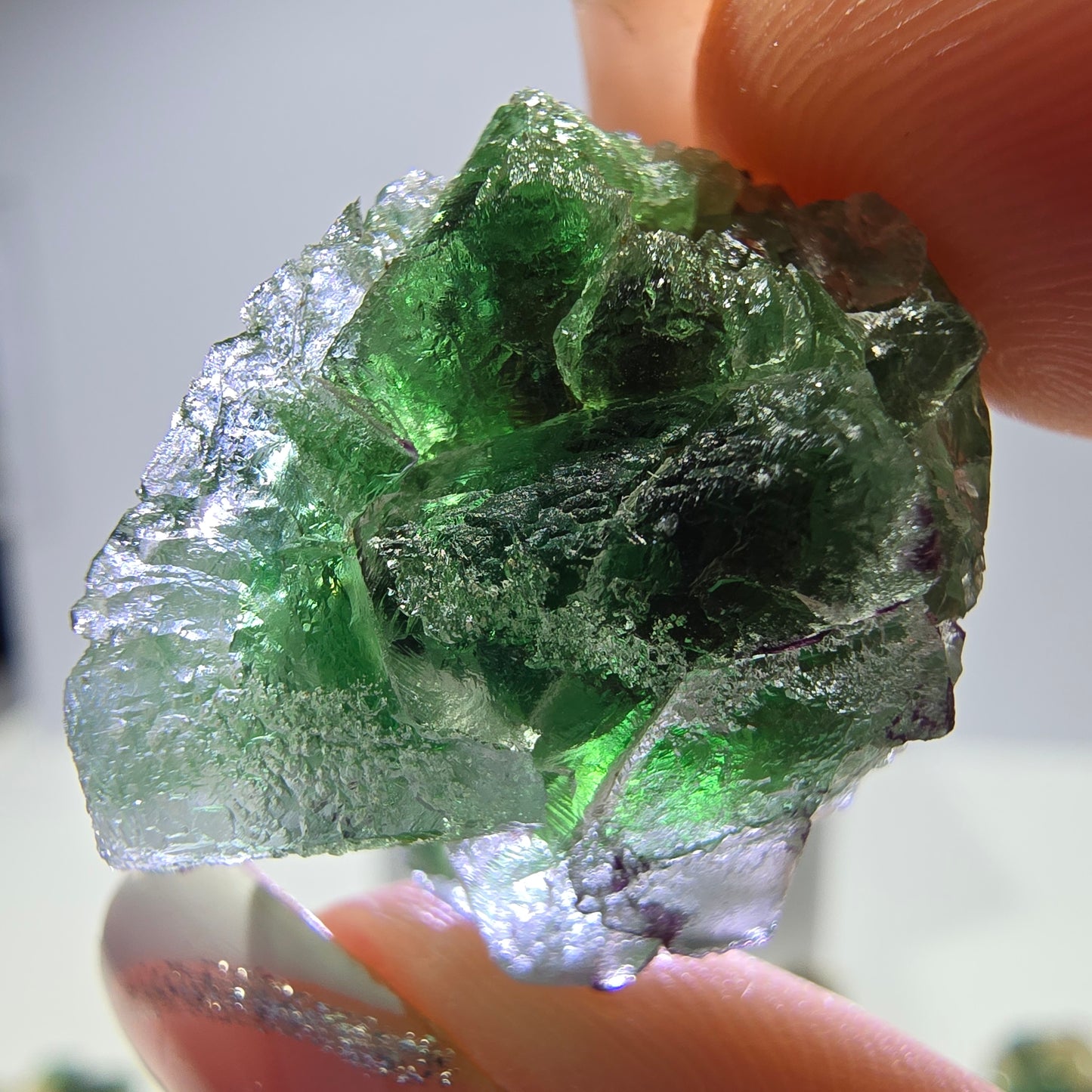 Lot de 16 fluorites fantômes, hyalites, tourmalines Schörl, muscovites, marches d'Erongo, Namibie