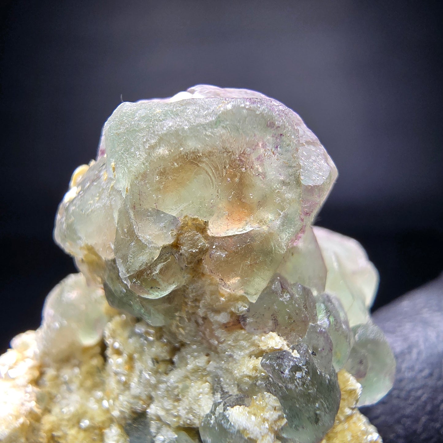 Cube de fluorite fantôme, Collection Schörl Tourmaline Stage Erongo namibie 45*34*29mm
