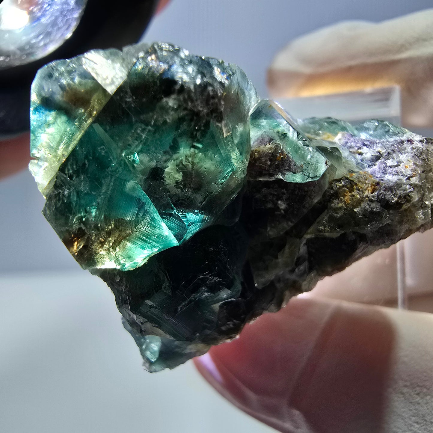 Spécimen de cube de fluorite fantôme, parquet vert Okorusu, Namibie 32 x 26 x 24 mm