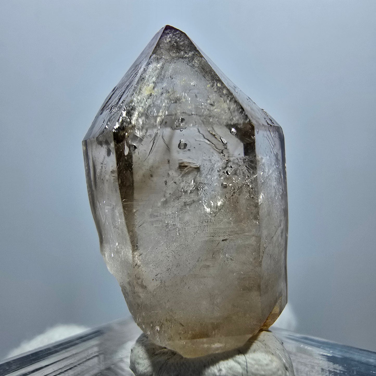 Klare Phantom Rauchquarz DT Zepter Spitze Goboboseb, Namibia 30*16*13mm
