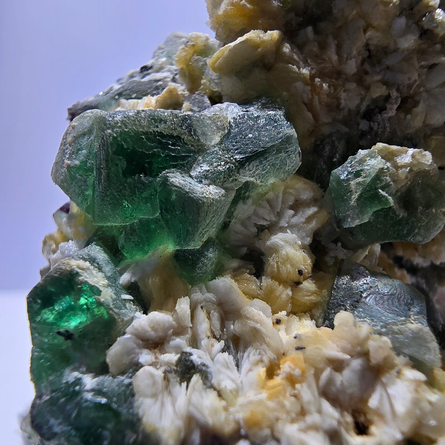Fluorite fantôme Schörl Tourmaline Muskovite Hyalite Stage Erongo, Namibie 78*45*42mm