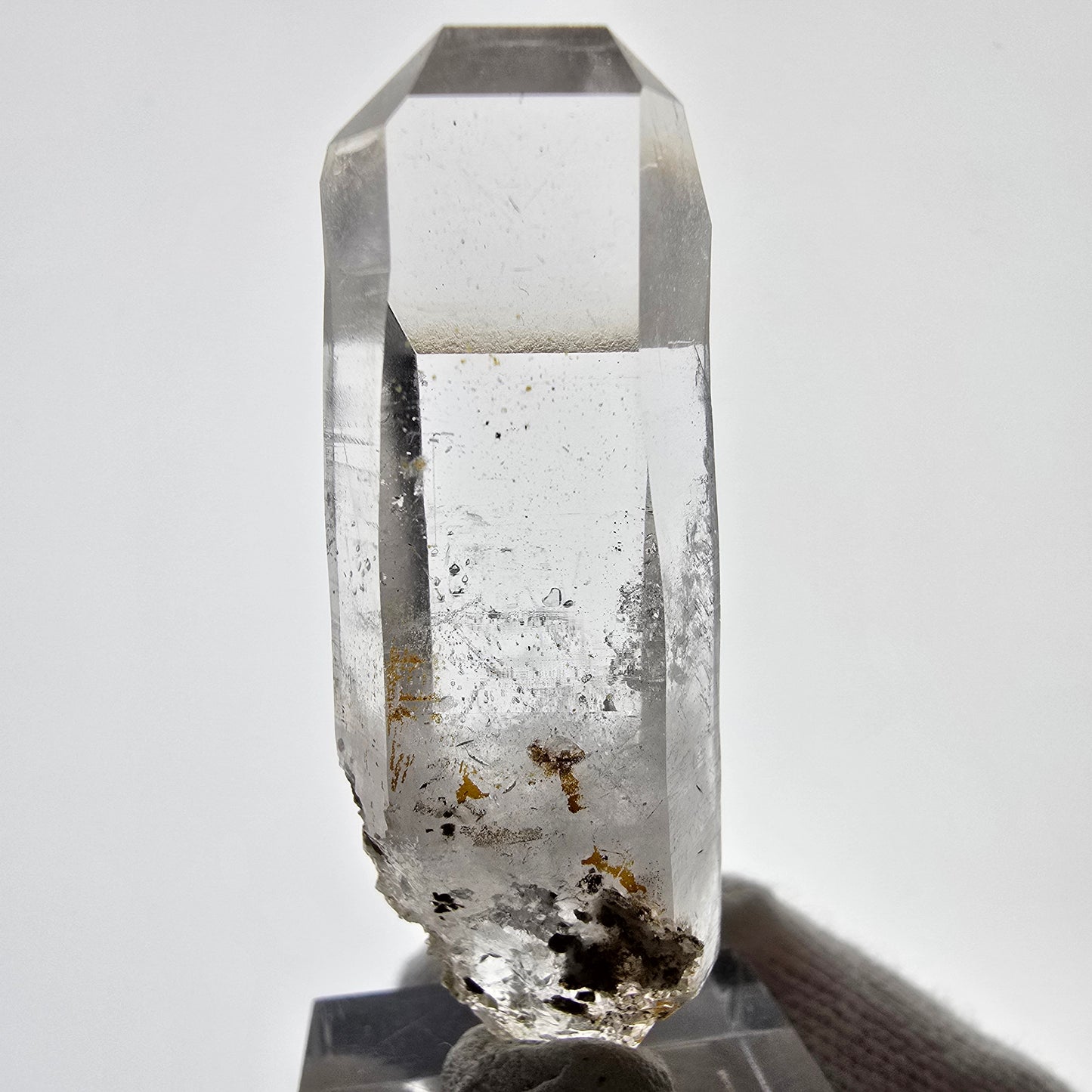 Sceptre de poche Saint-Valentin en quartz fumé fantôme squelette, Namibie 54 x 18 x 13 mm