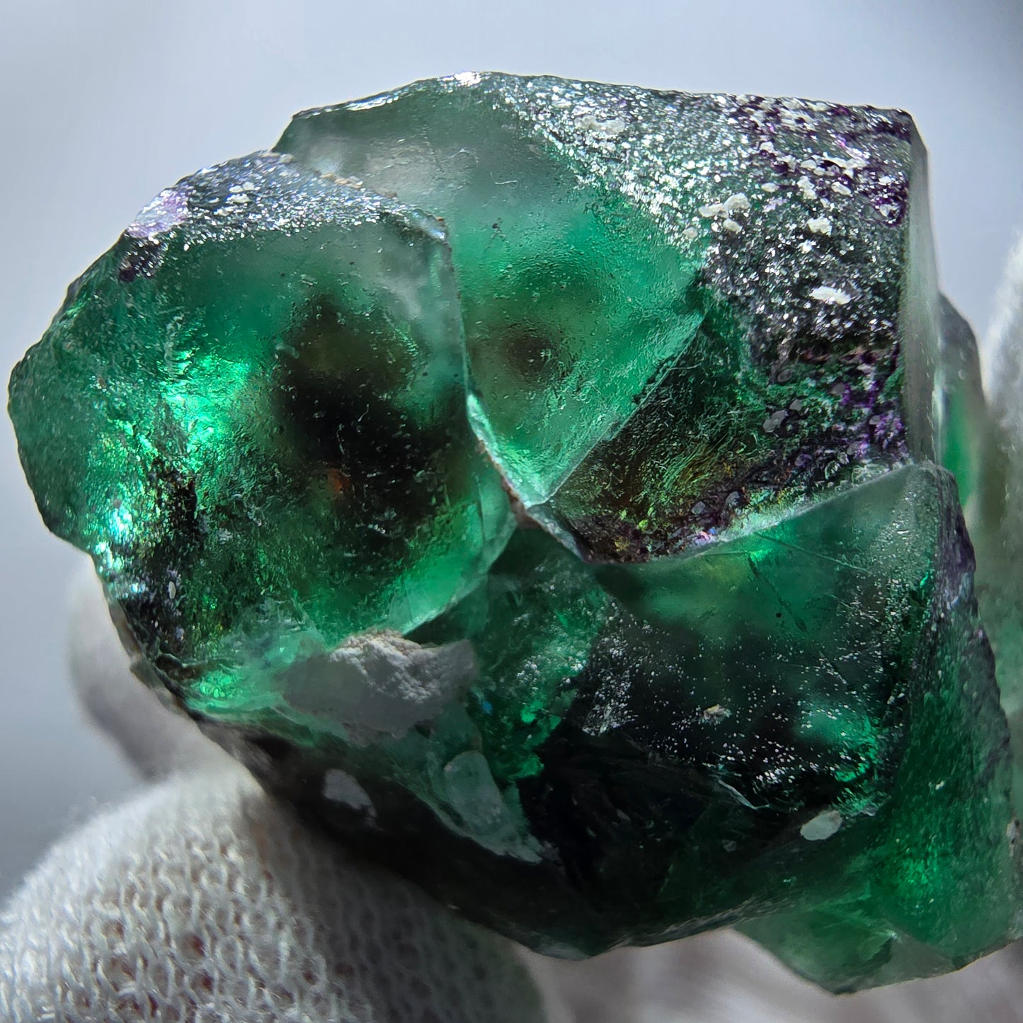 Clear Phantom Fluorite Cubes, Schorl Tourmaline Specimen Erongo, Namibia 44*37*32mm