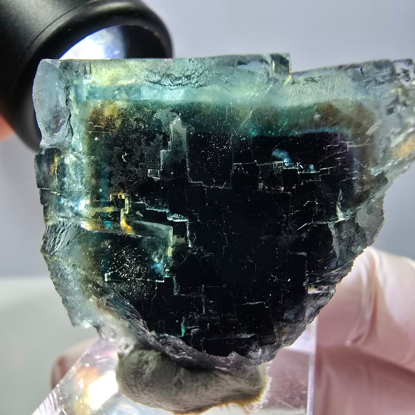 Seltene Fluorit Würfel Stufe, grün lila Okorusu, Namibia 37*34*21mm