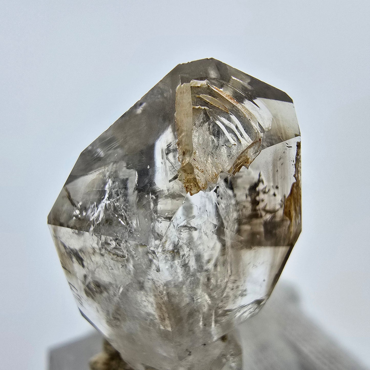Klarer Phantom Rauchquarz Zepter auf Matrix Goboboseb, Namibia 35*17*12mm