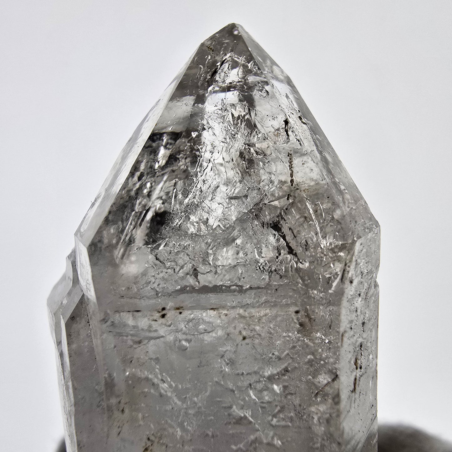 Sceptre DT en quartz fumé squelette Enhydro, 1x pochette Saint-Valentin à bulles, Namibie 60 x 34 x 25 mm