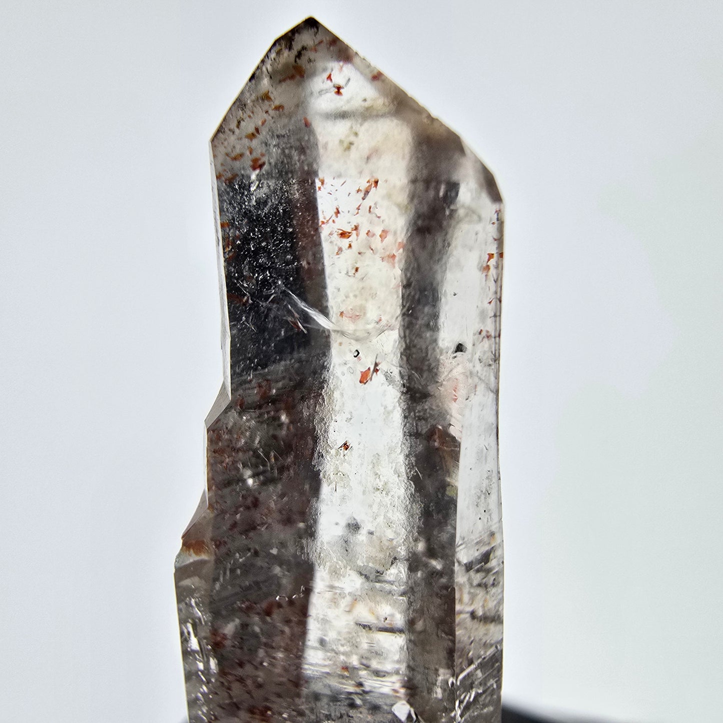 Sceptre Fantôme Harlequin Quartz Fumé Valentine Pocket Goboboseb Namibie 36*12*9mm