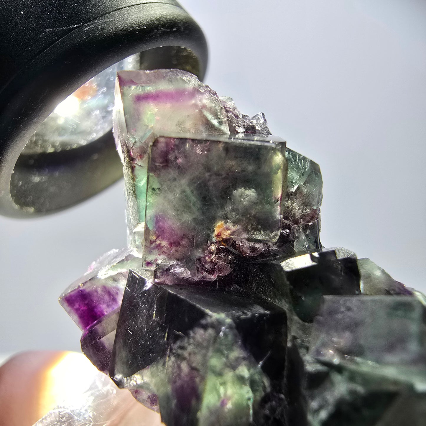 Rare Fluorite Cube Specimen, green purple Okorusu, Namibia 35*24*19mm