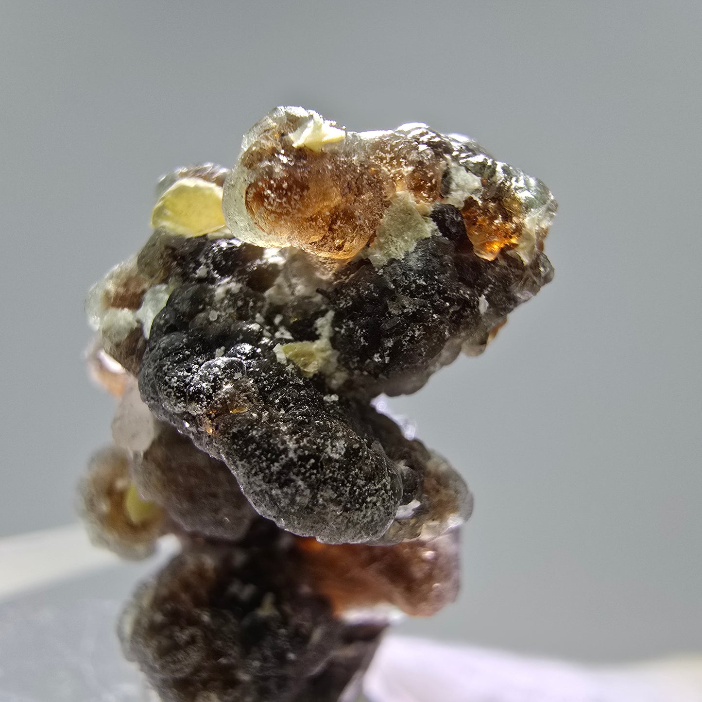 Phantom Fluorit Würfel Muskovit Schörl Turmalin Stufe Erongo, Namibia 35*18*17mm