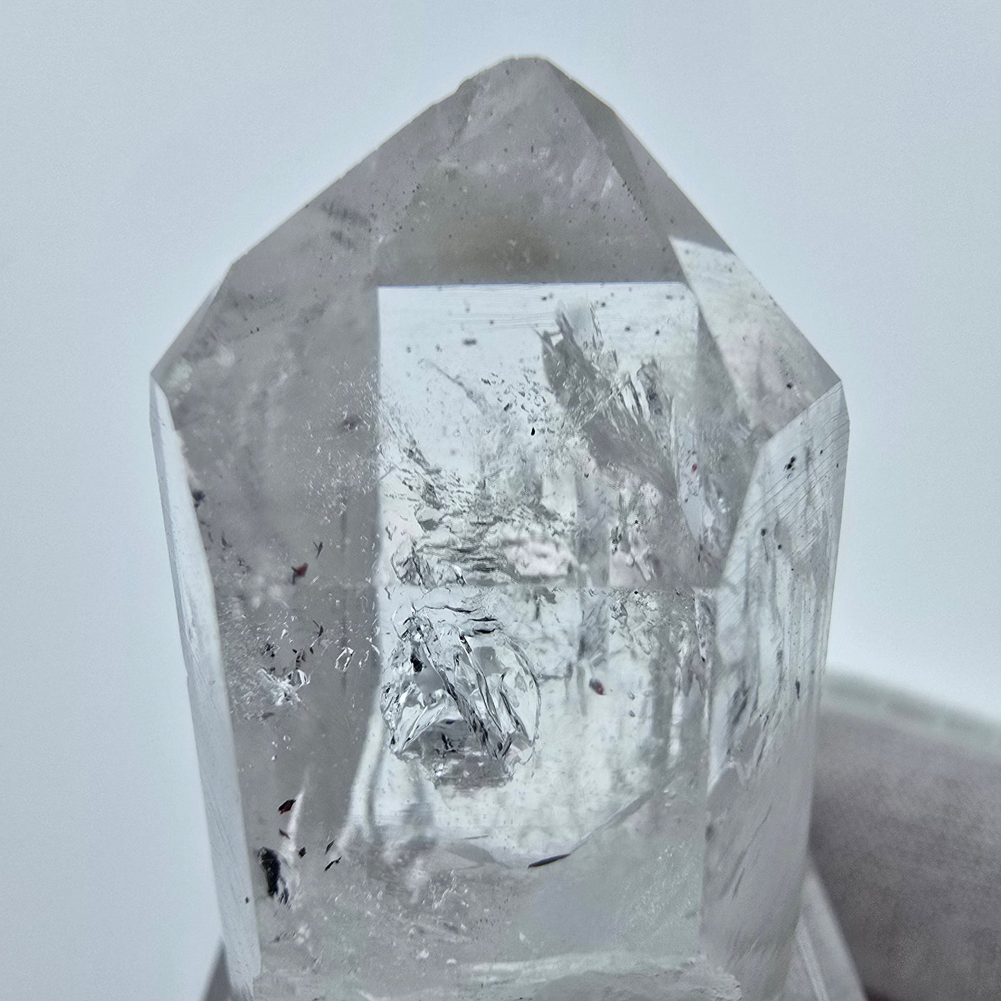 Klarer Phantom Hämatit Quarz Kristall Streep Mine, Goboboseb, Namibia 38*20*20mm
