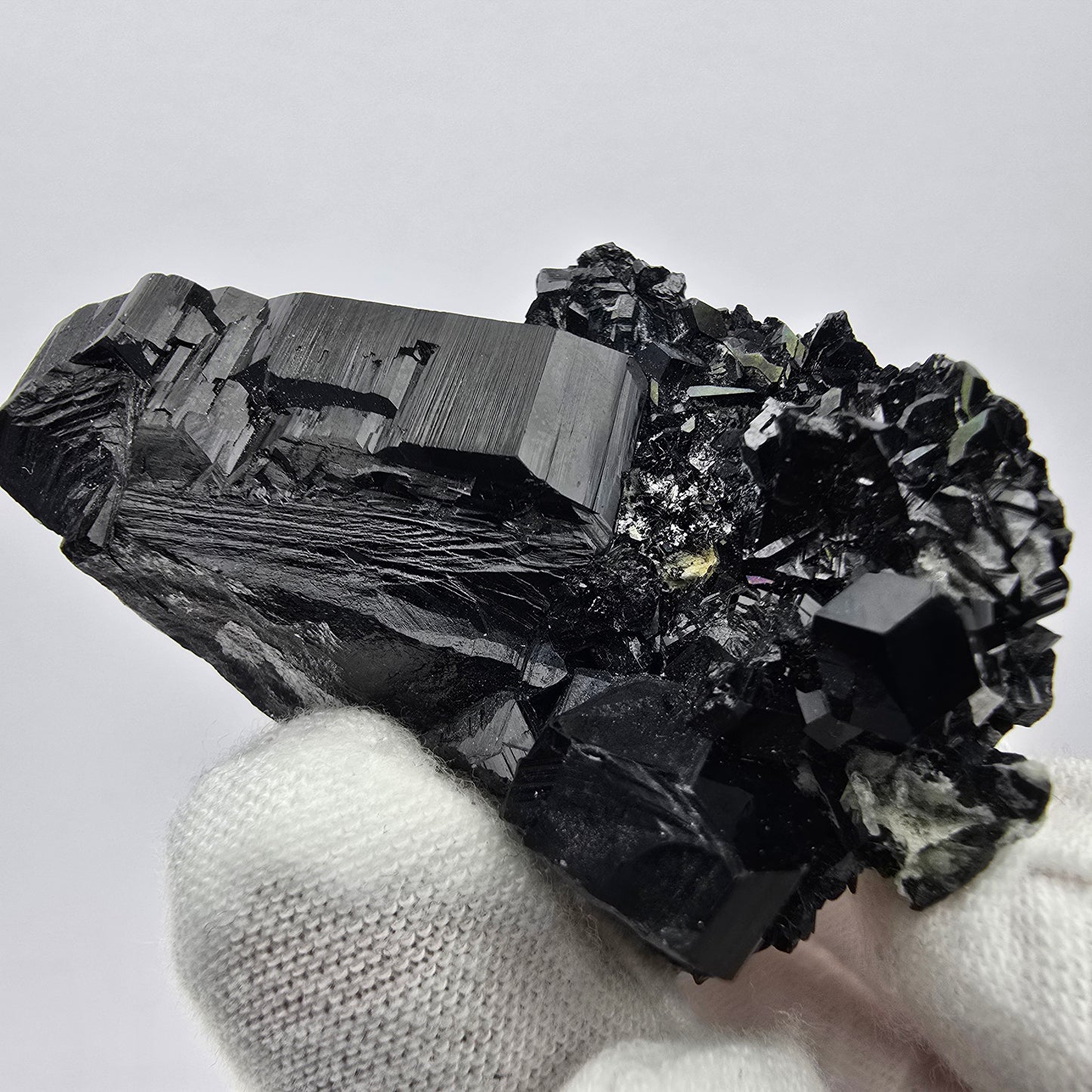 Seltene Schörl Turmalin, Hyalit Stufe Erongo, Namibia 50*36*25mm Sammlung
