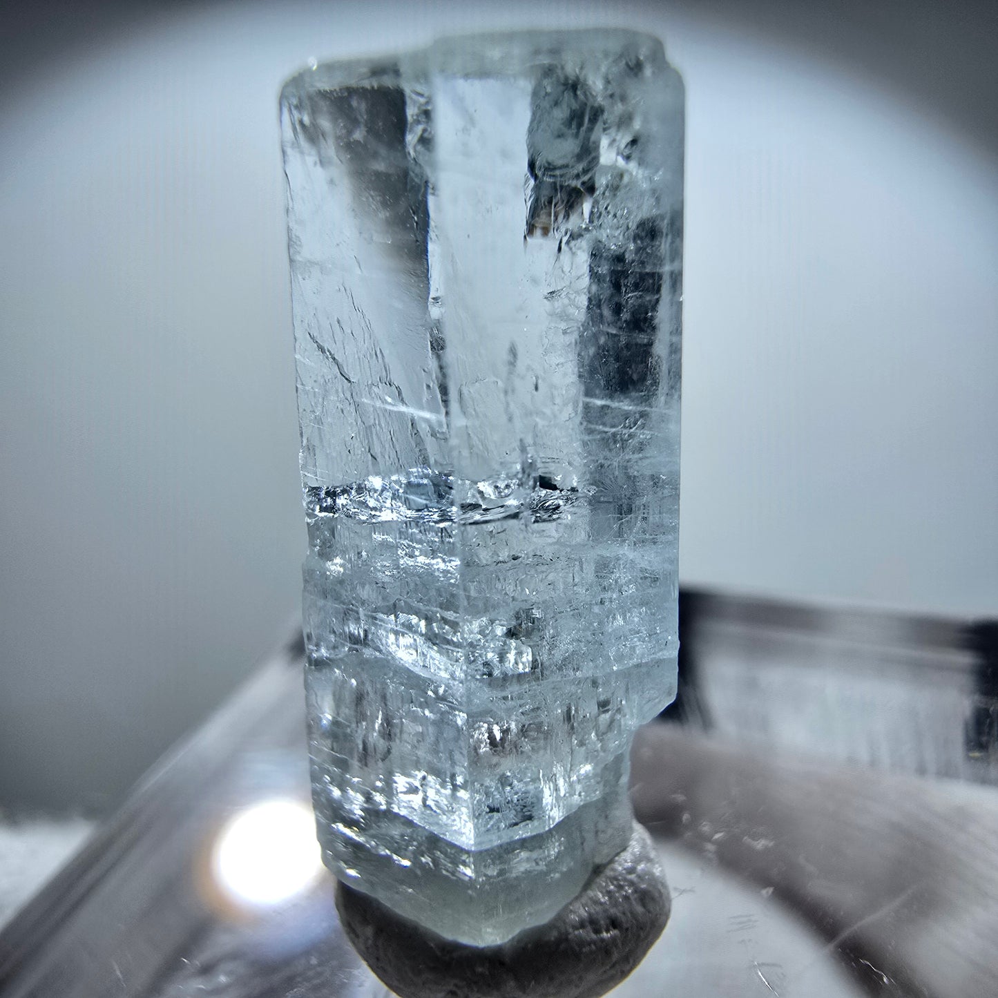 Cristal d'aigue-marine transparent, Nagar bleu, Pakistan 19*8*6mm