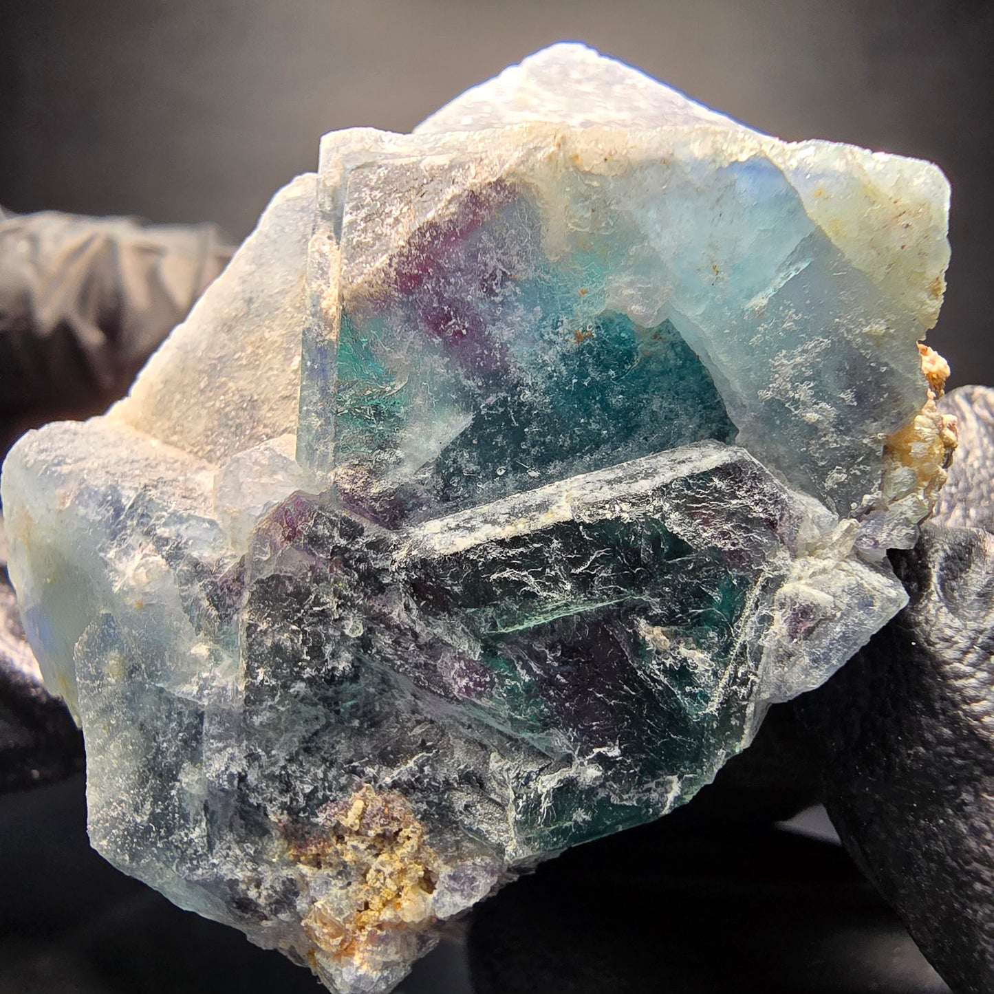 Magnifique cube de fluorite vert Erongo namibie, collection minérale 58x57x32mm