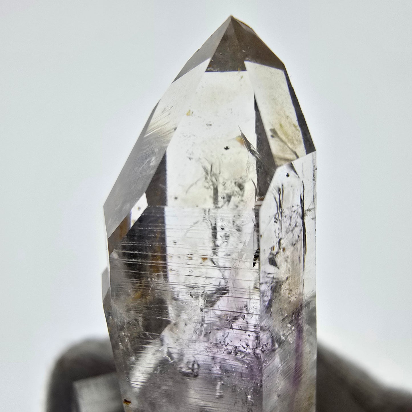 Sceptre d'améthyste lémurienne Enhydro, 1x Pochette Saint-Valentin à bulles, Namibie 36 x 17 x 15 mm