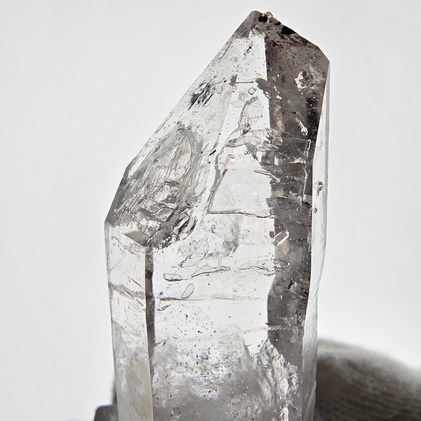 Enhydro Skeleton Smoky Quartz Scepter, 1x Bubble Valentine Pocket, Namibia 48*21*15mm