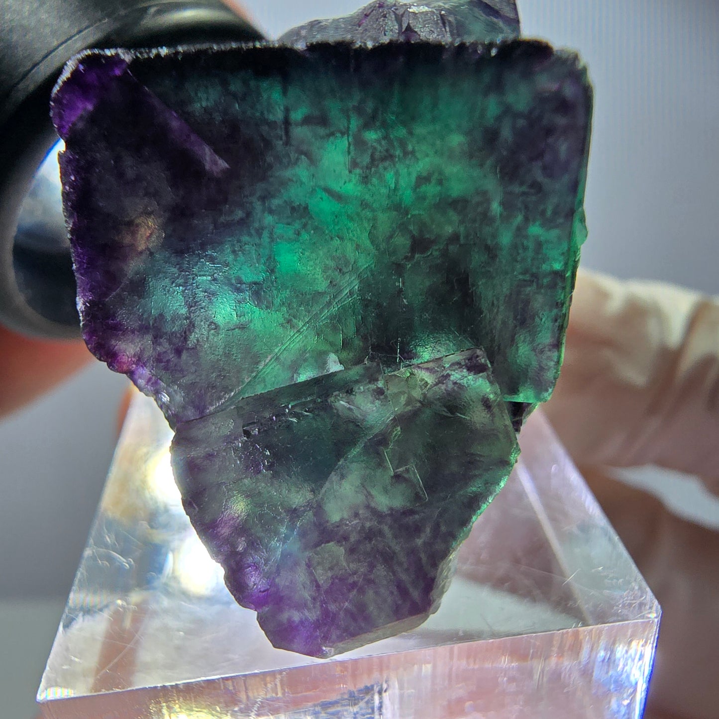 Rare Fluorite Cube Specimen, green purple Okorusu, Namibia 34*32*23mm