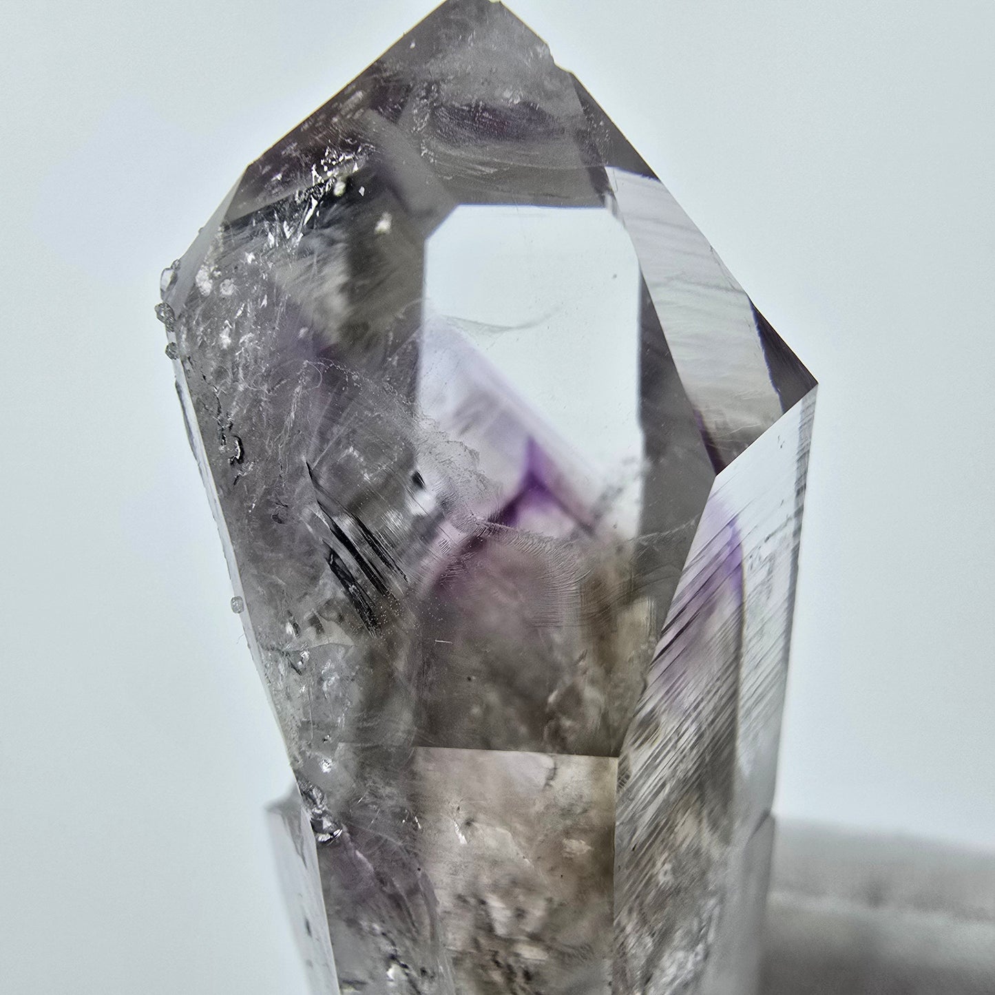 Améthyste fantôme Enhydro Prehnite Hématite Analcim Streep Mine Namibie 67*24*19mm
