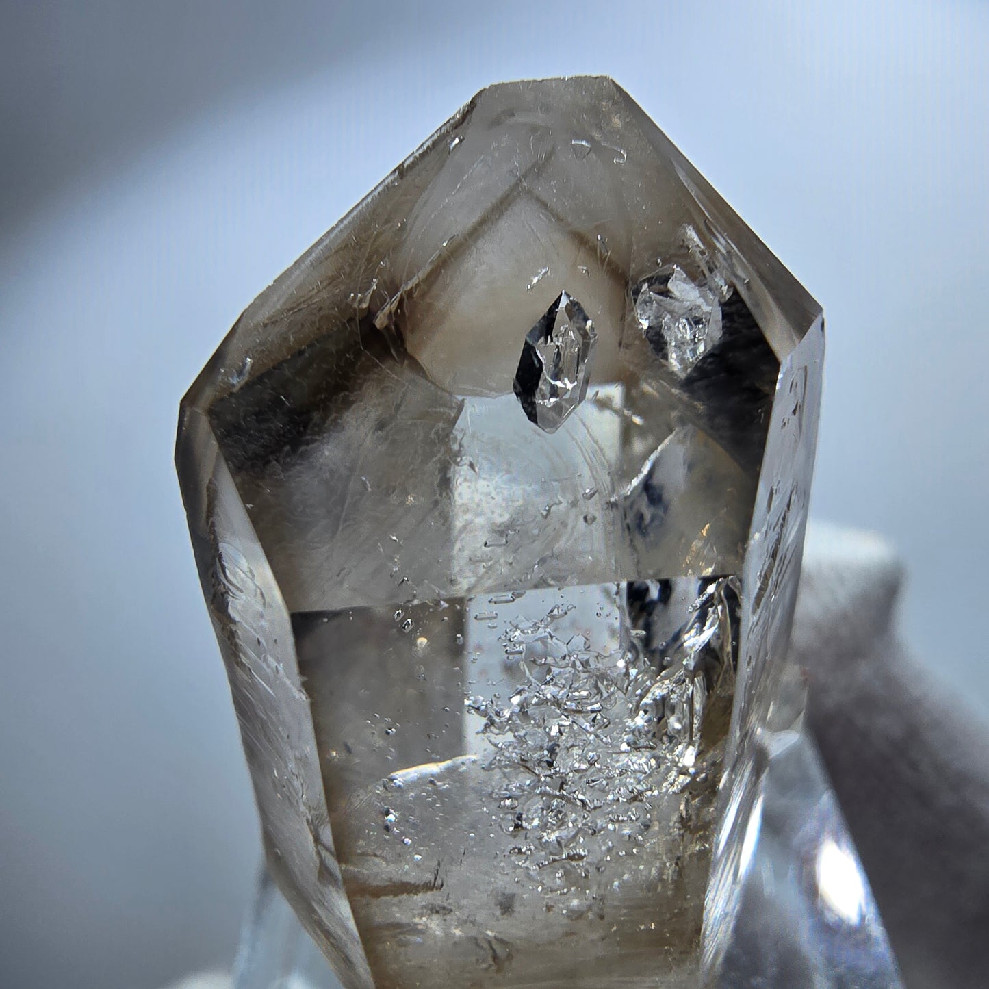 Clear Phantom Smoky Quartz Scepter Point Goboboseb, Namibia 36*21*19mm