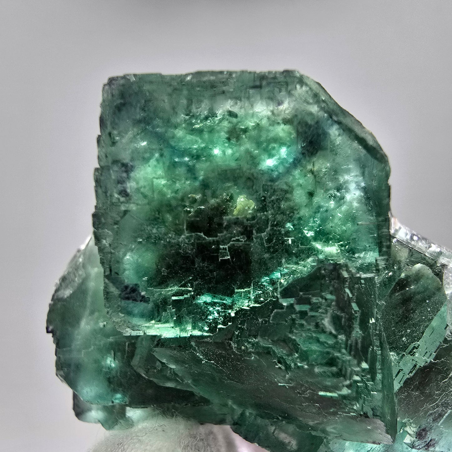 Seltene Phantom Fluorit Würfel Stufe grün lila zonar Okorusu, Namibia 52*51*30mm
