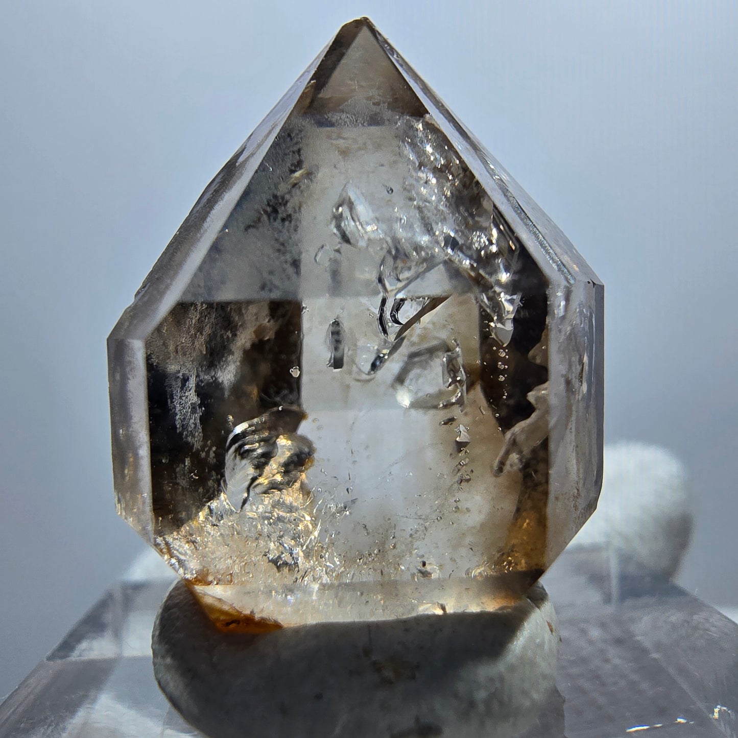 Enhydro Phantom Smoky Quartz Scepter, 1x Bubble Goboboseb, Namibia 24*18*17mm