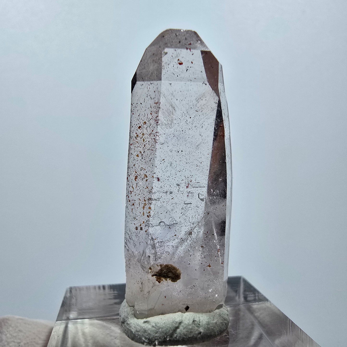 Améthyste fantôme avec hématite Goboboseb, Namibie 34 x 13 x 8 mm