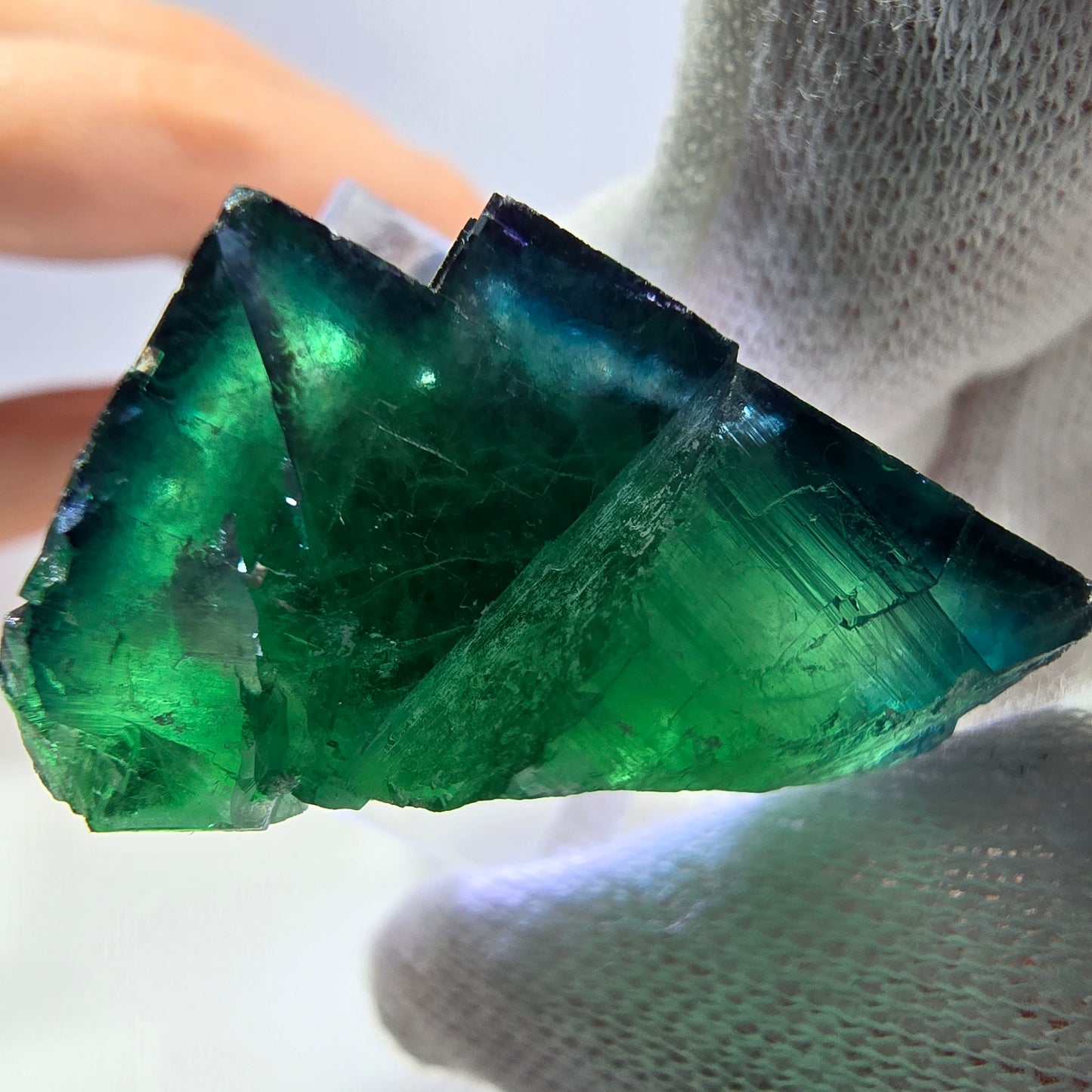 Phantom Fluorit Würfel Stufe parkettiert zonal Okorusu, Namibia 39*27*21mm