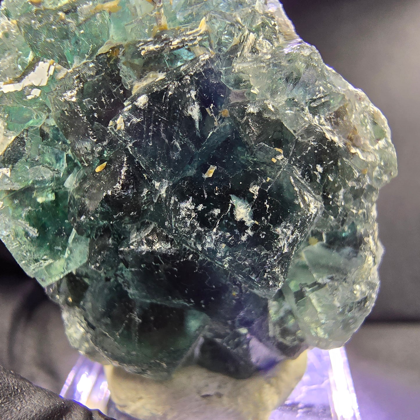 Schöne Phantom Fluorit Würfel Stufe grün 38*34*17mm Okorusu, Namibia Sammlung