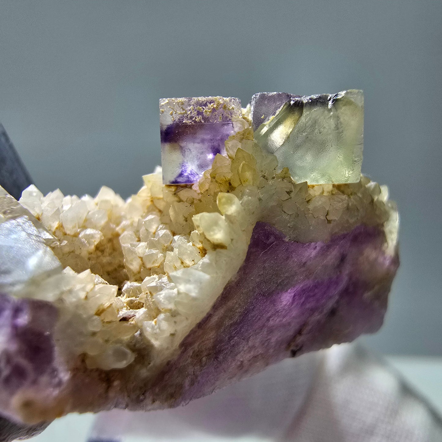 Cubes de fluorite fantôme UV rares, qualité quartz Brandberg, Namibie 30*16*17mm