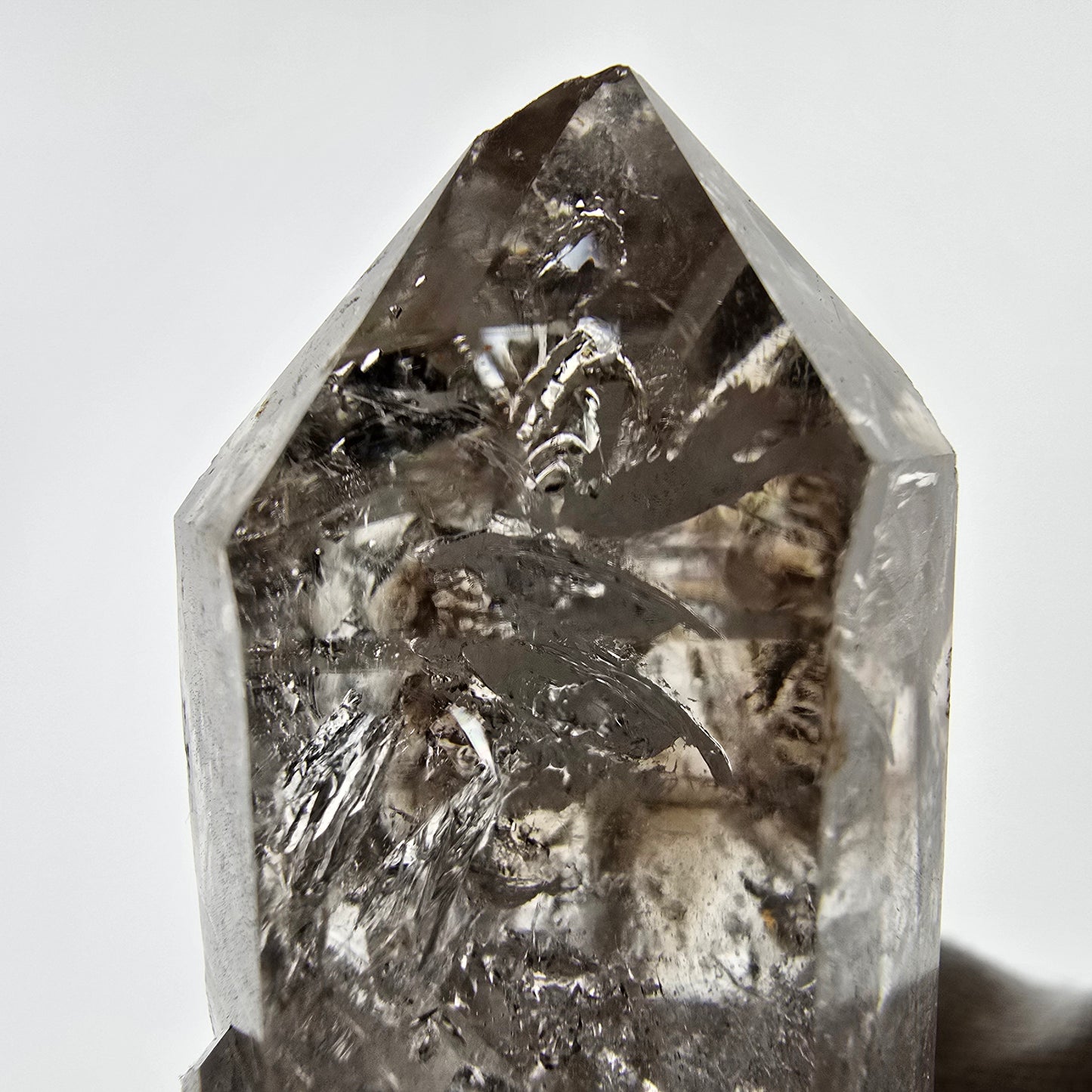 Enhydro Skeleton Smoky Quartz Scepter, UV Calcite Valentine Pocket Namibia 82*41*29mm