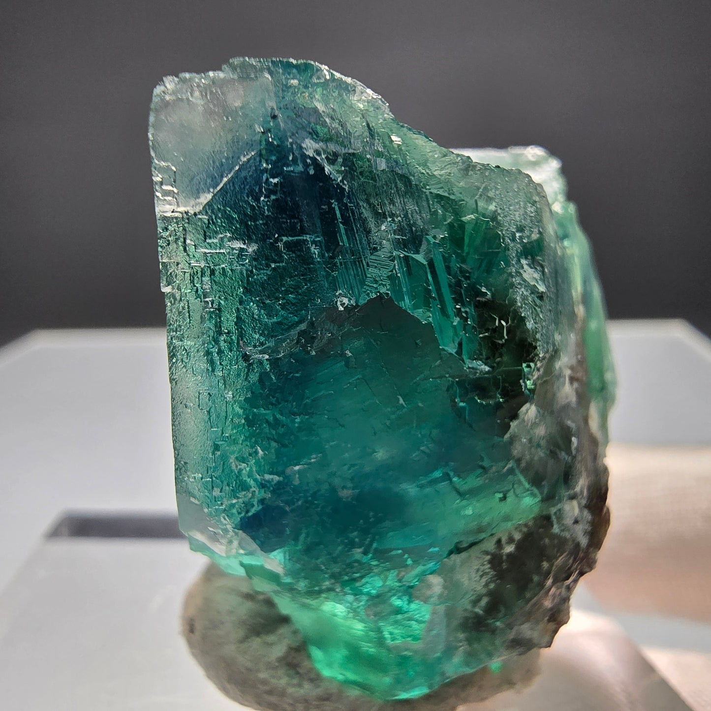 Klare Phantom Fluorit Würfel Stufe grün gelb Okorusu Namibia 47*42*30mm Sammlung