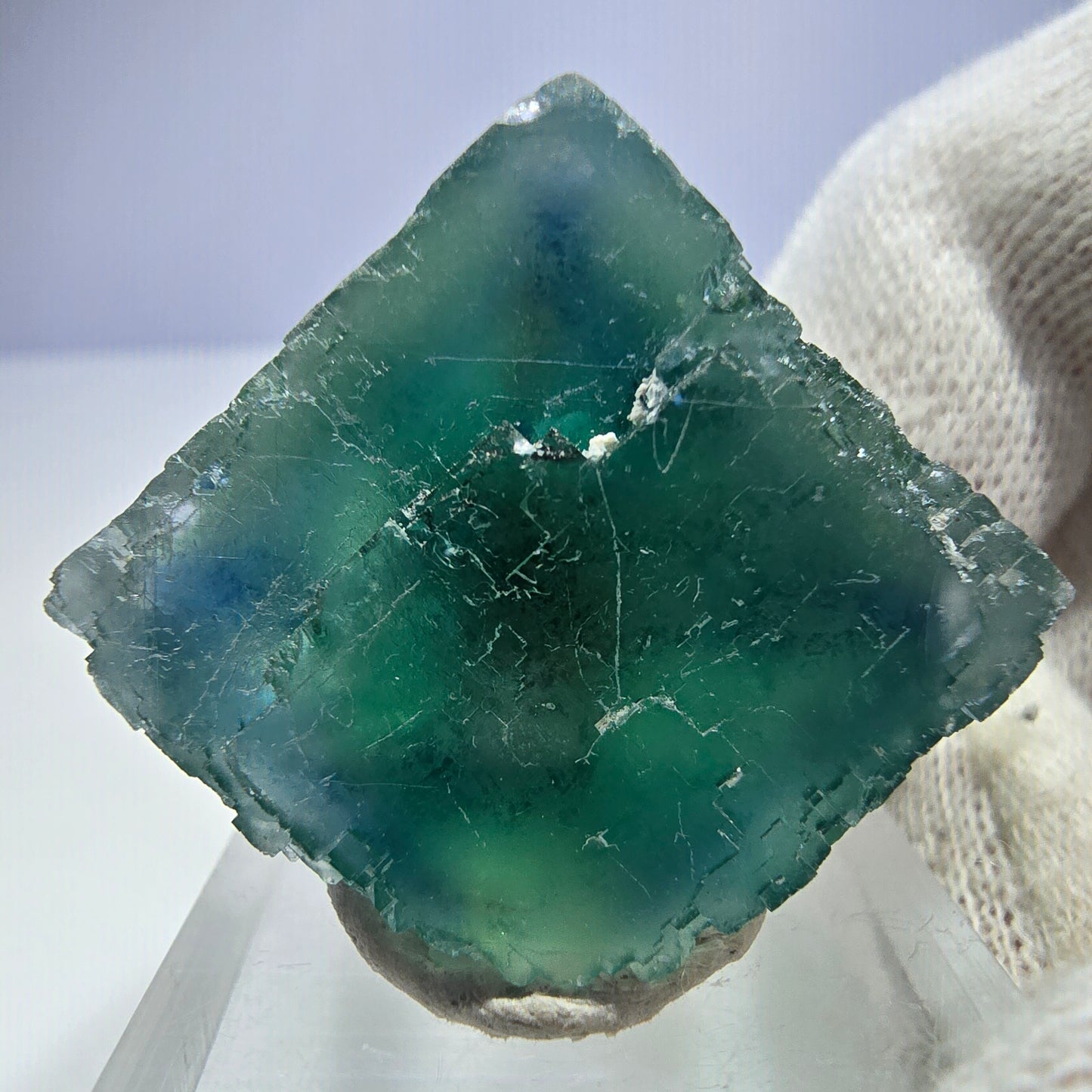 Klarer Phantom Fluorit Würfel parkettiert grün türkis Okorusu Namibia 32*24*26mm