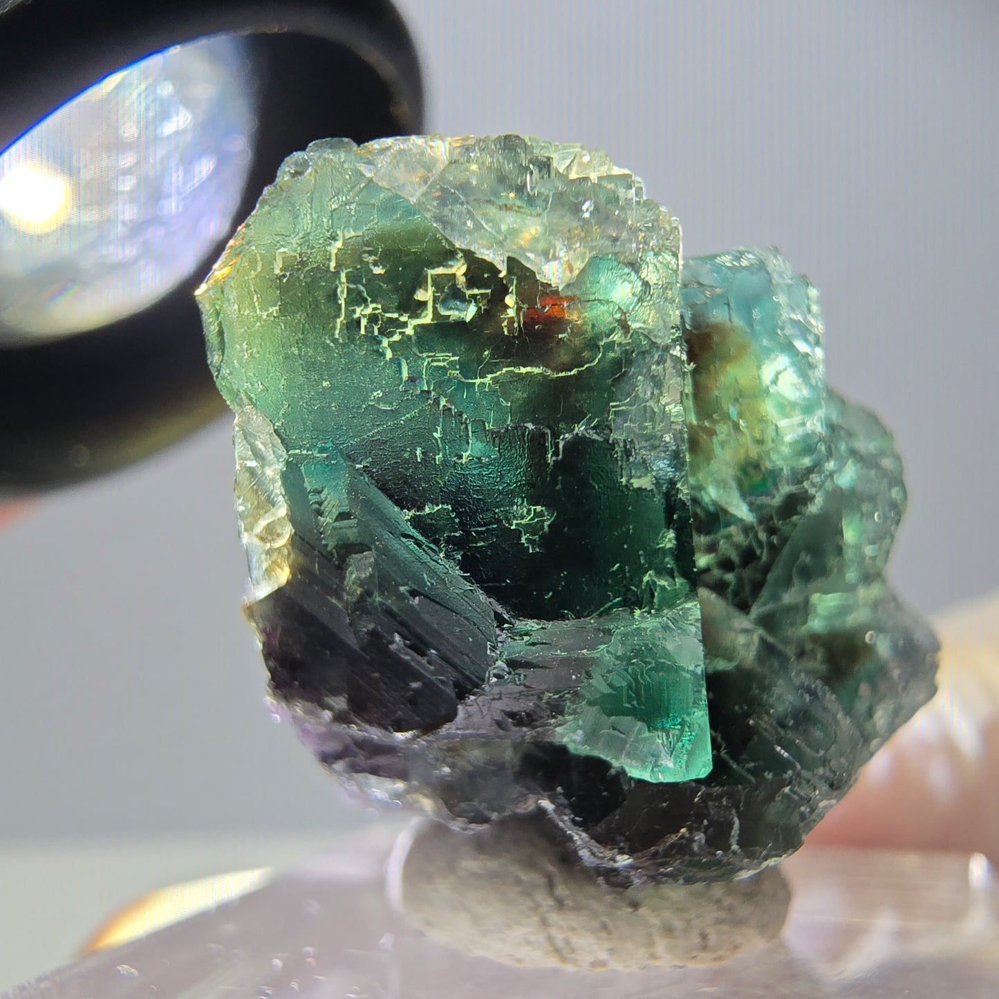 Rare Fluorite Cube Specimen, green purple Okorusu, Namibia 34*23*19mm
